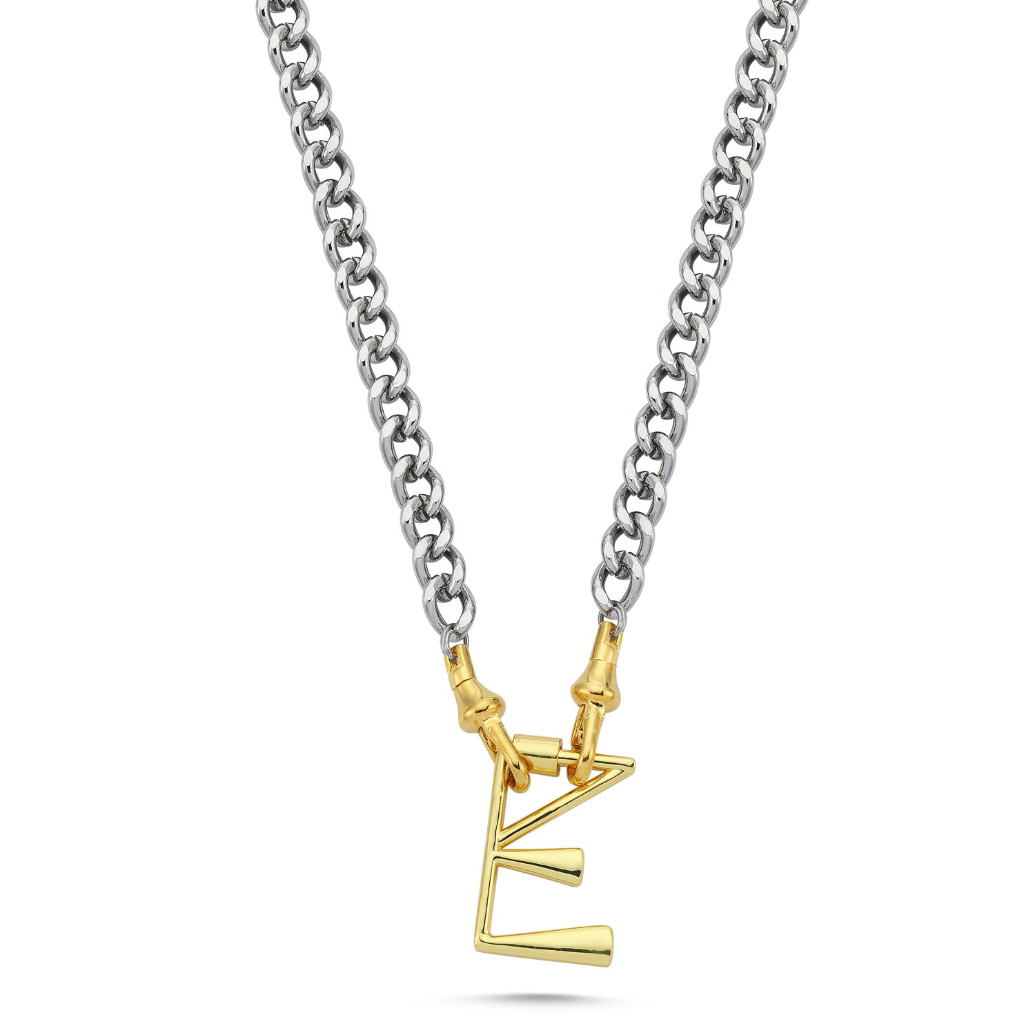 LETTER LOCK CHAIN NECKLACE