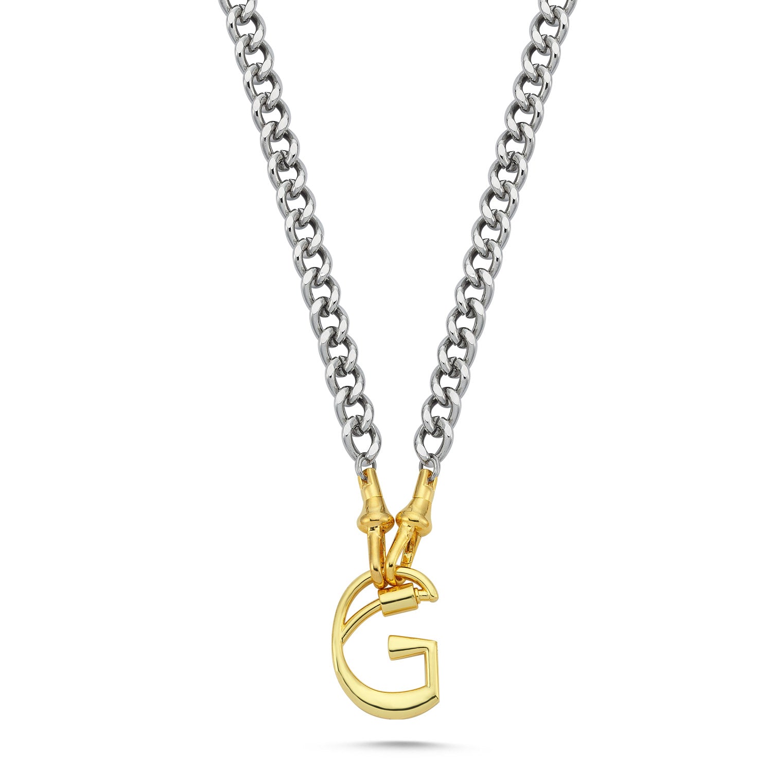 LETTER LOCK CHAIN NECKLACE