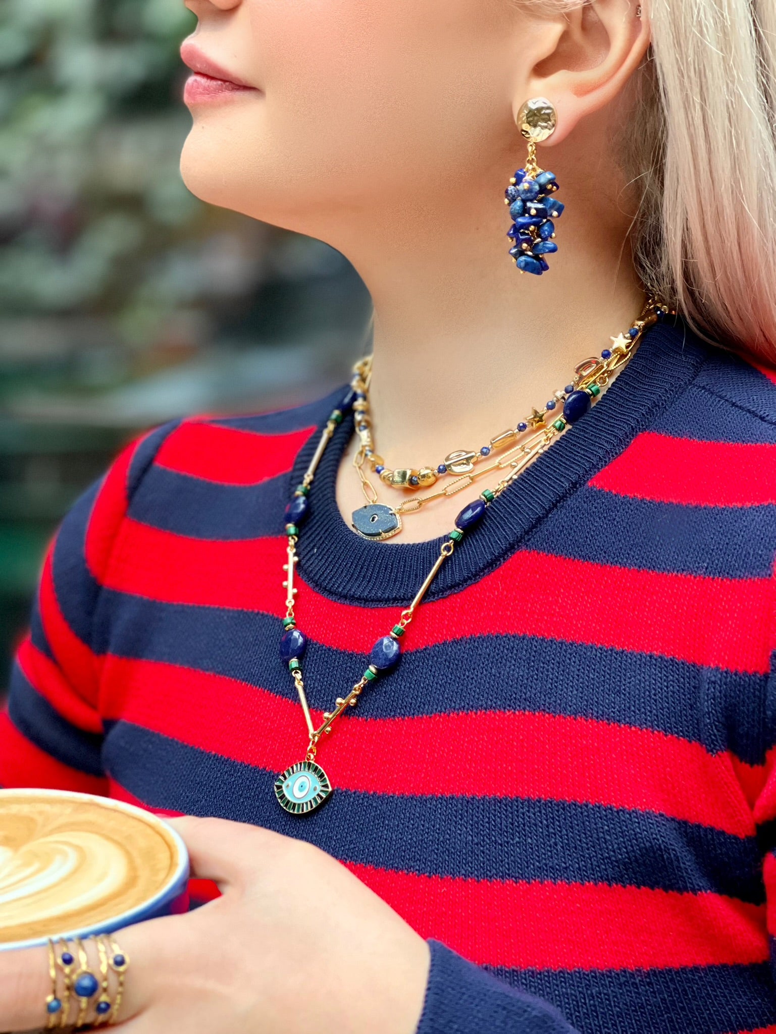 DANCING LAPIS EARRINGS
