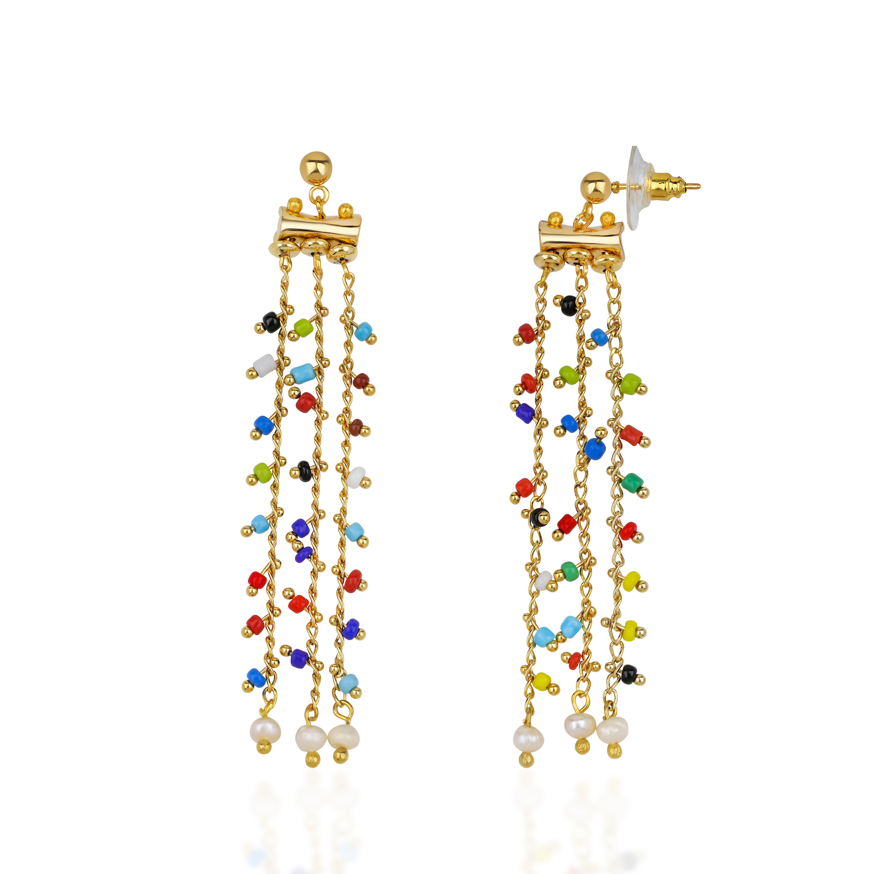 GYPSY MULTICOLOR BEADED EARRINGS