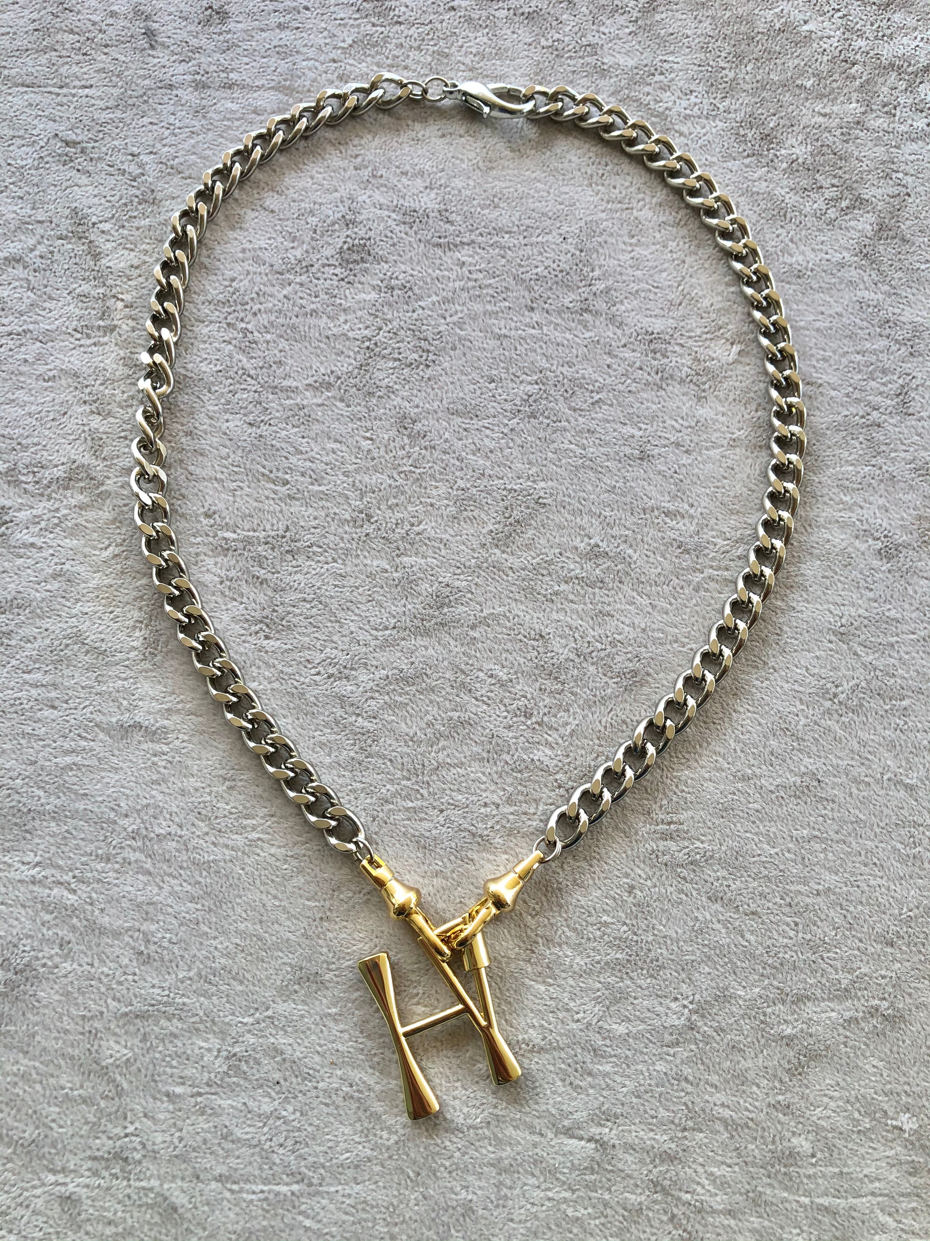 LETTER LOCK CHAIN NECKLACE