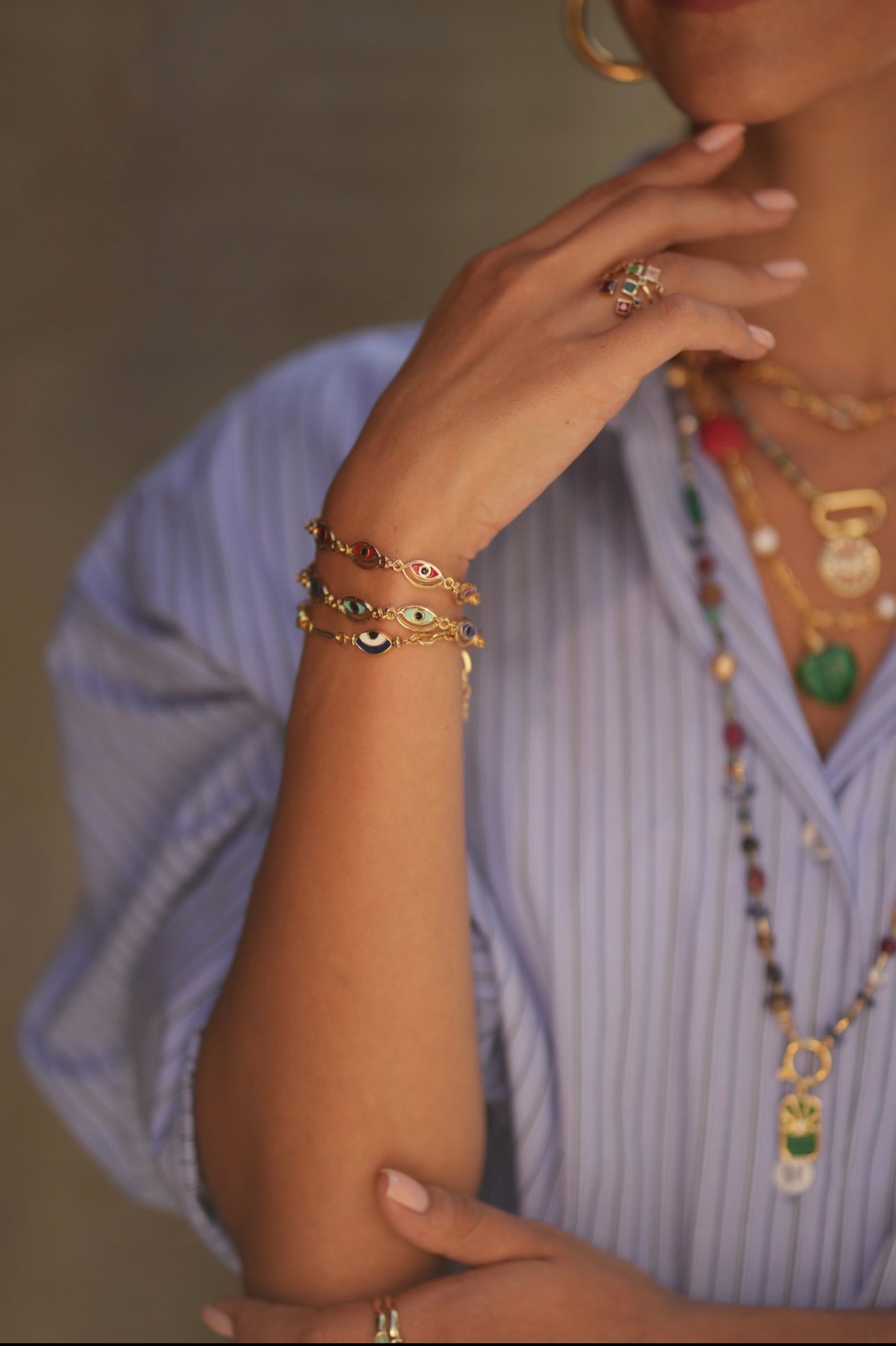 CLEOPATRA EVIL EYE BRACELET