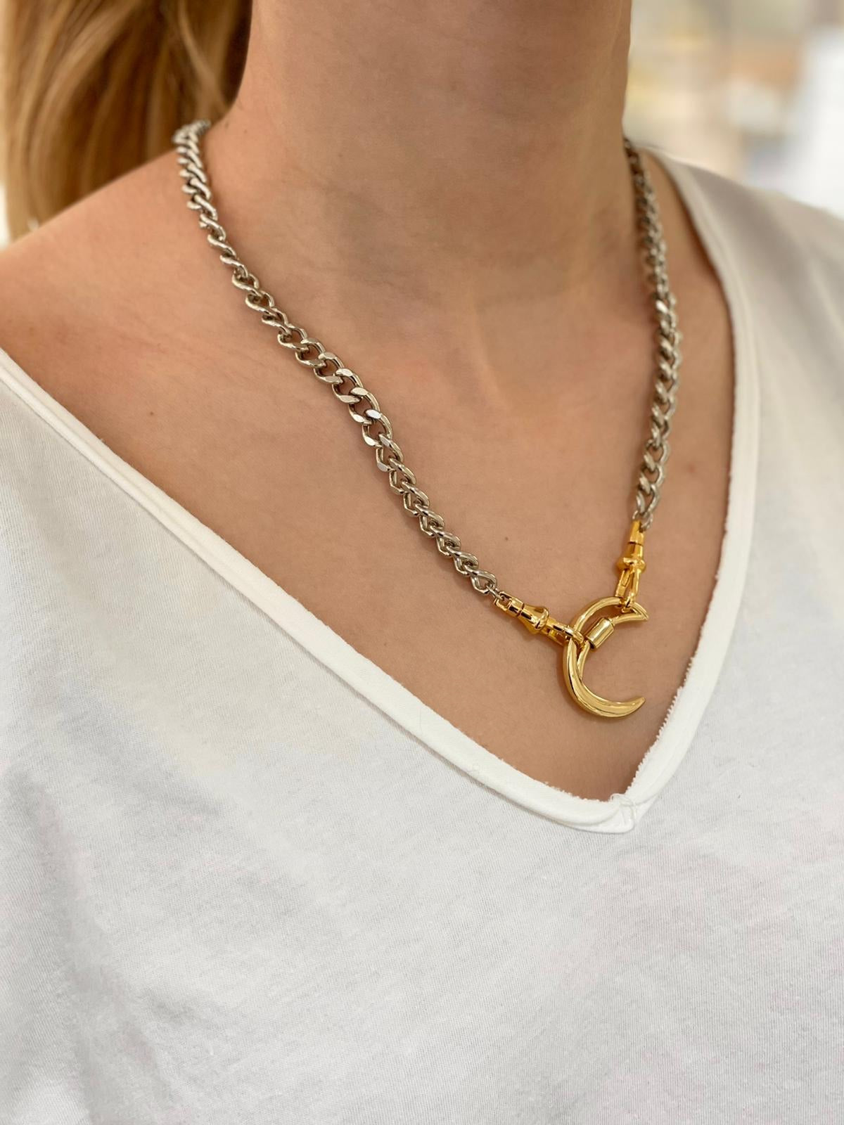 LETTER LOCK CHAIN NECKLACE