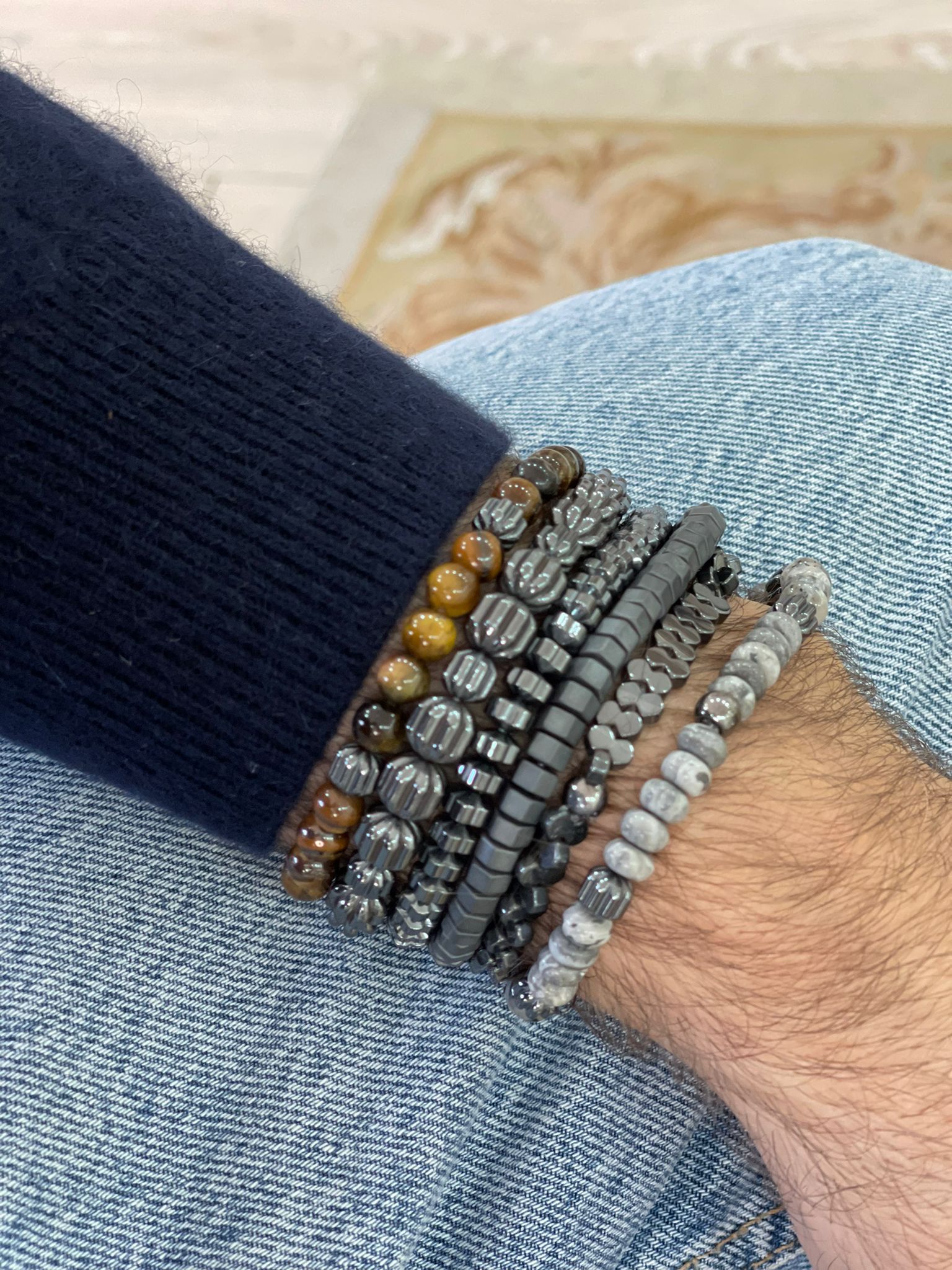 DARK GRAY HEMATITE BRACELET