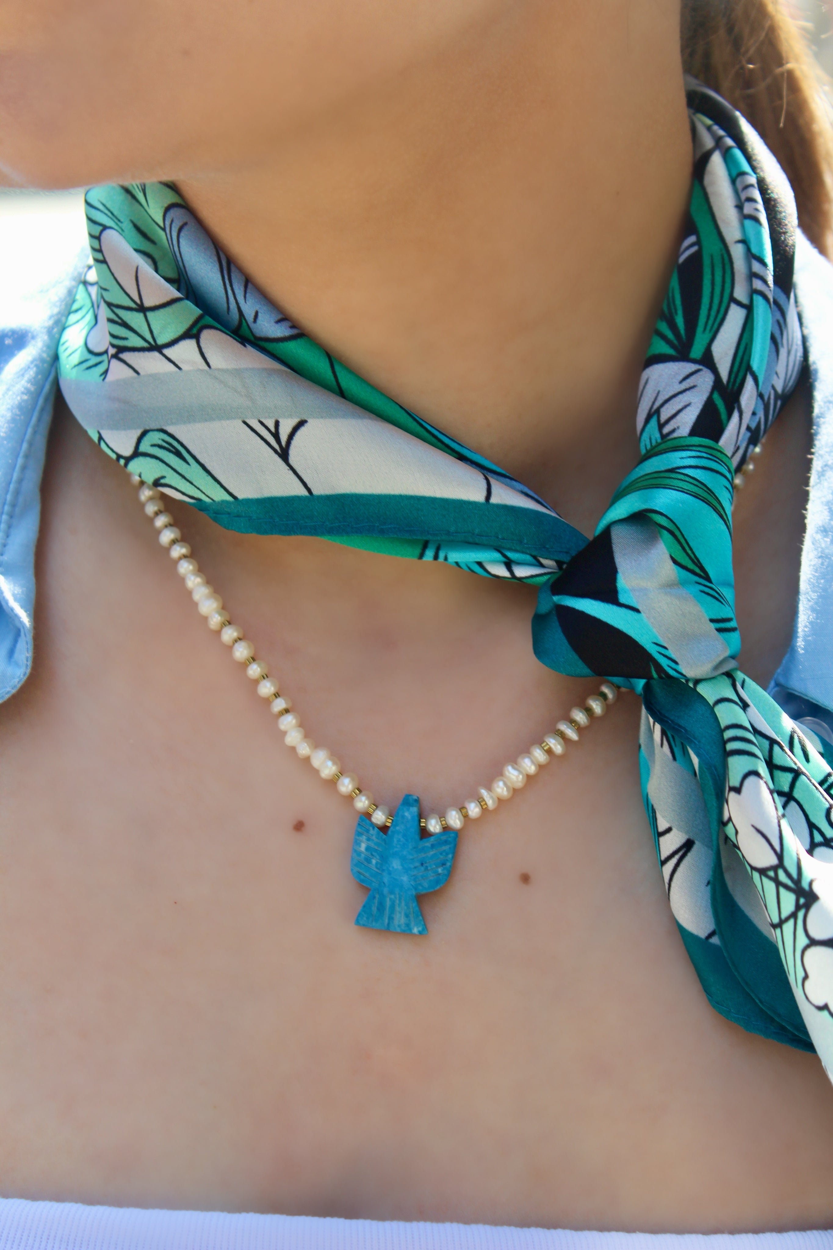 BLUE GALE AIGLE PEARL NECKLACE
