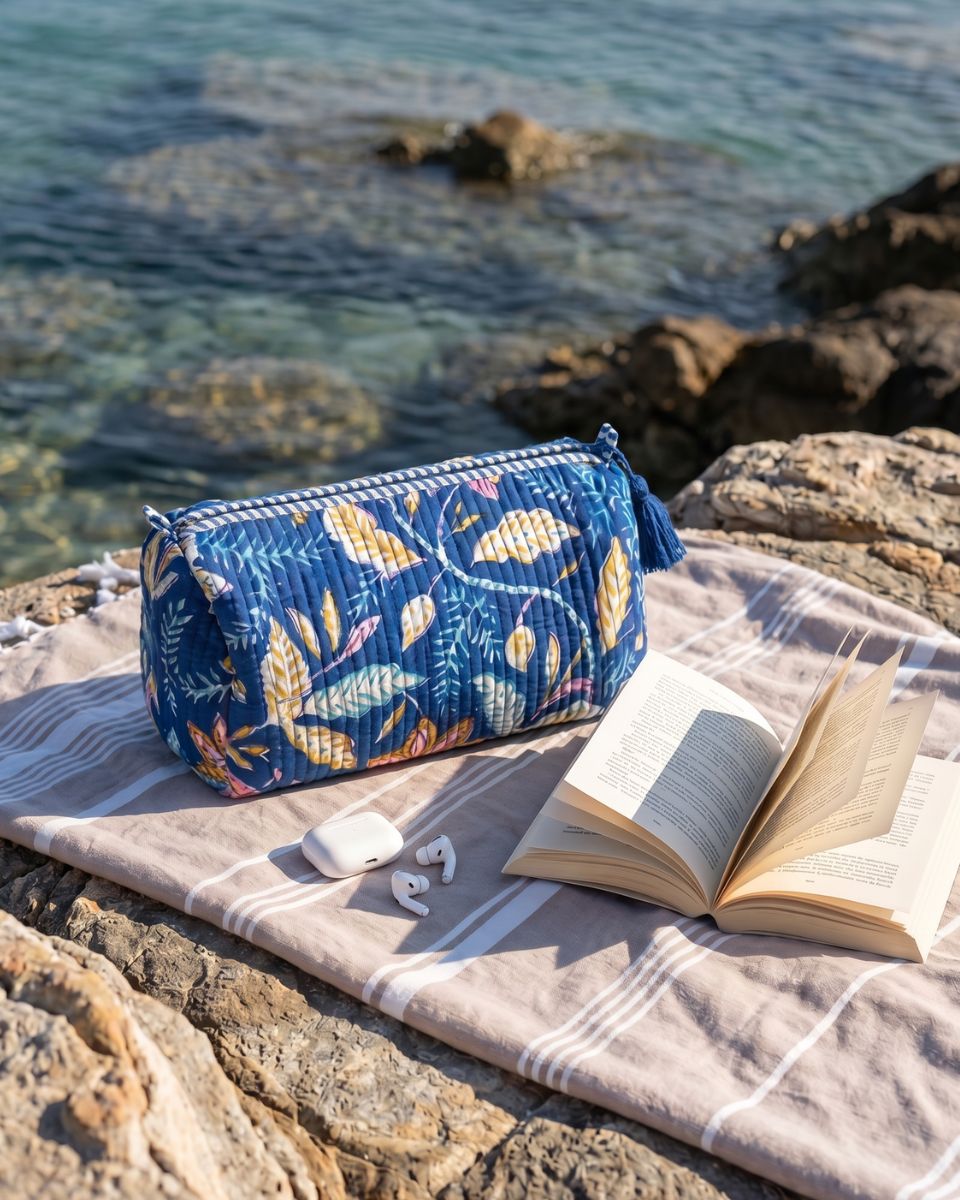 AZURE FLORA POUCH SET