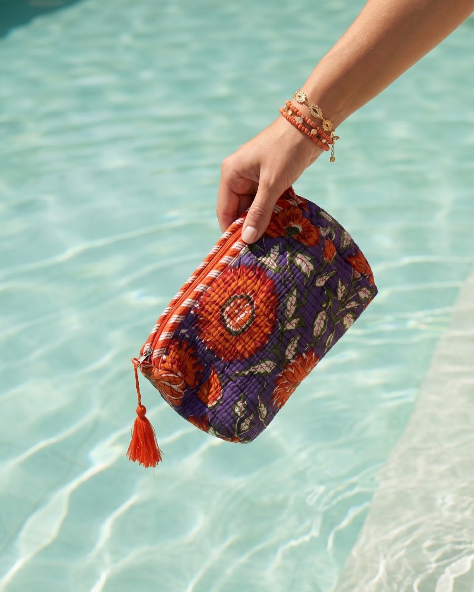 SUMMER DAHLIA PURPLE POUCH SET