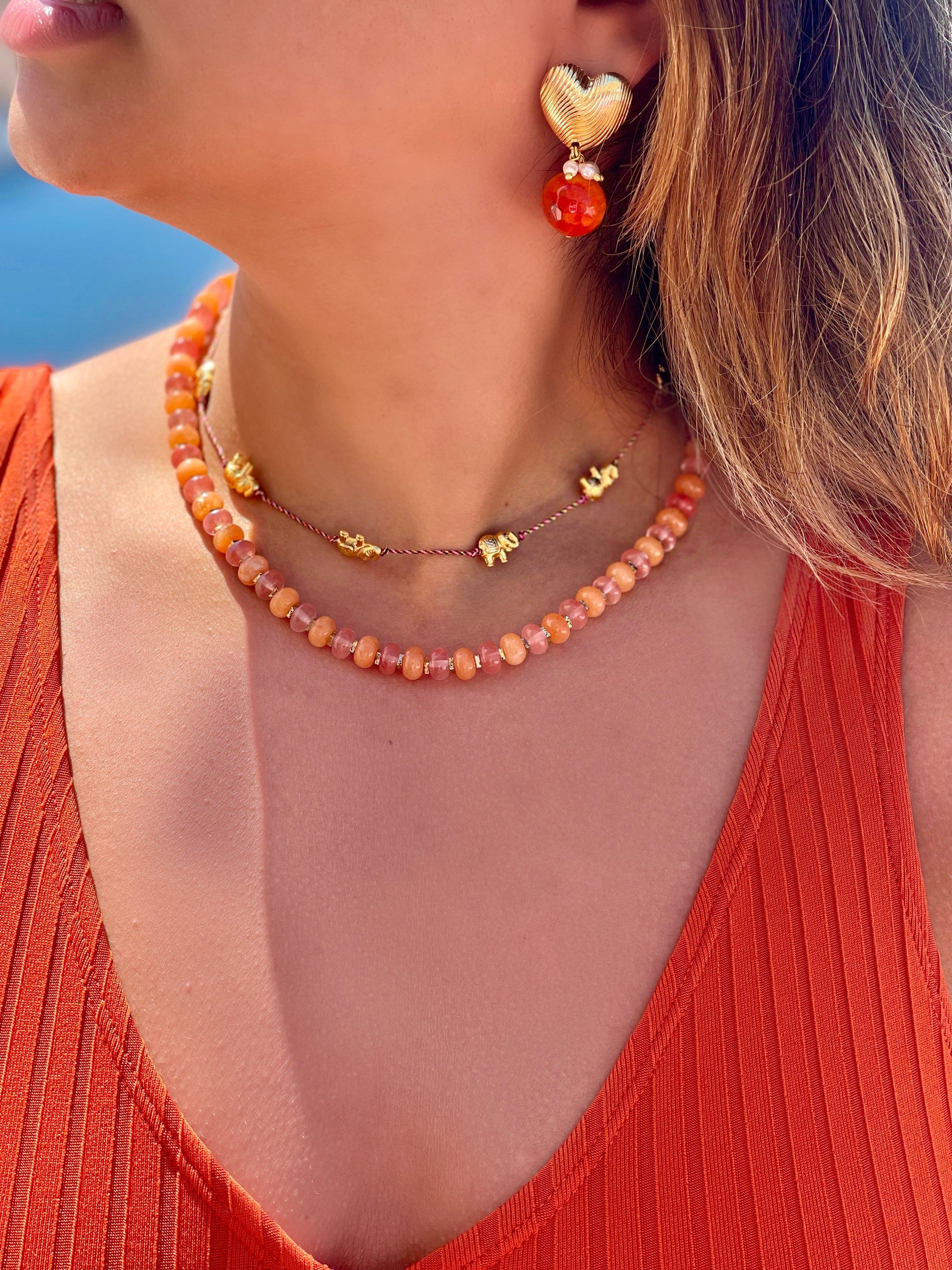 LAGUNA SUNSET NATURAL STONE NECKLACE