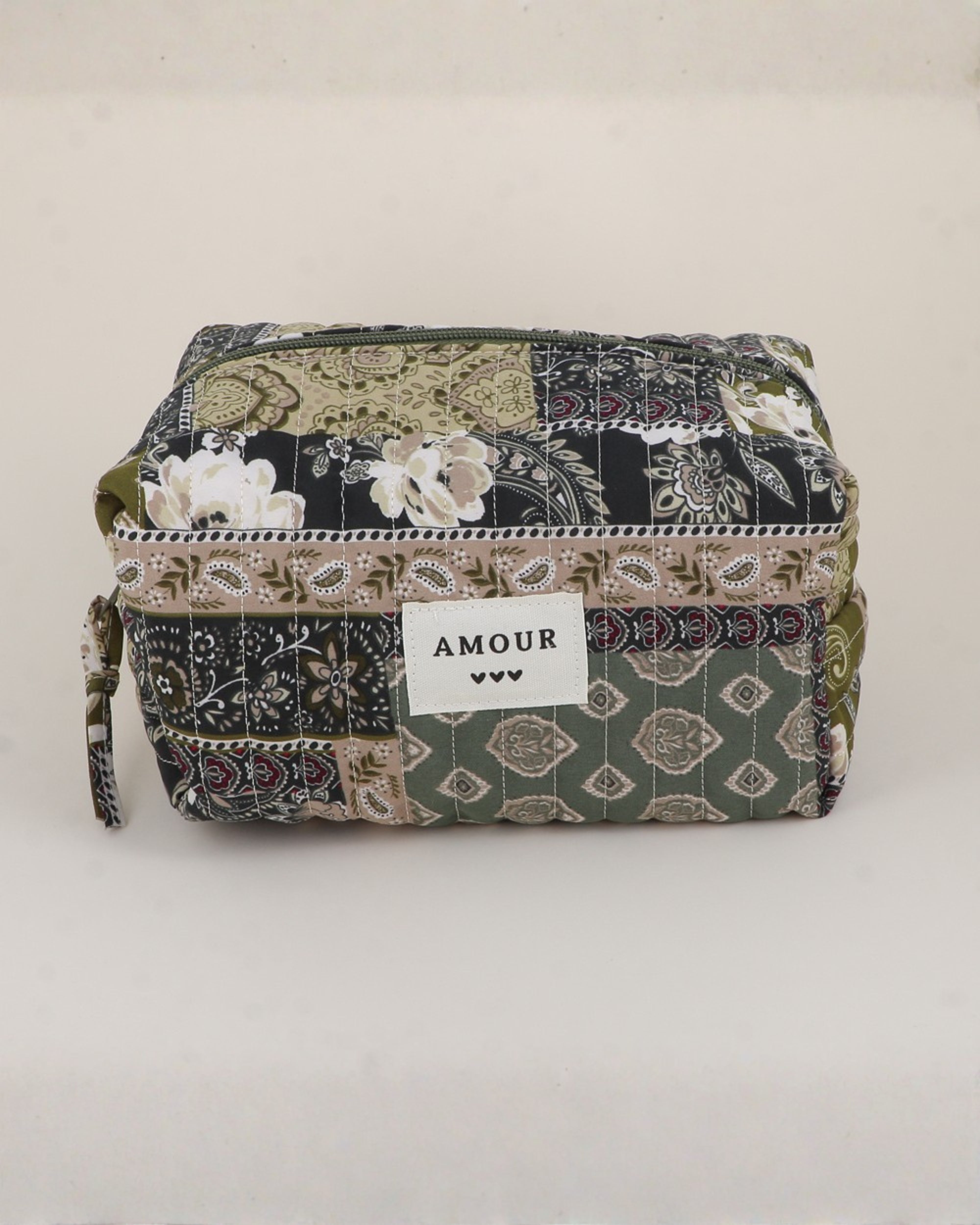 FOREST GREEN AMOUR PAISLEY POUCH