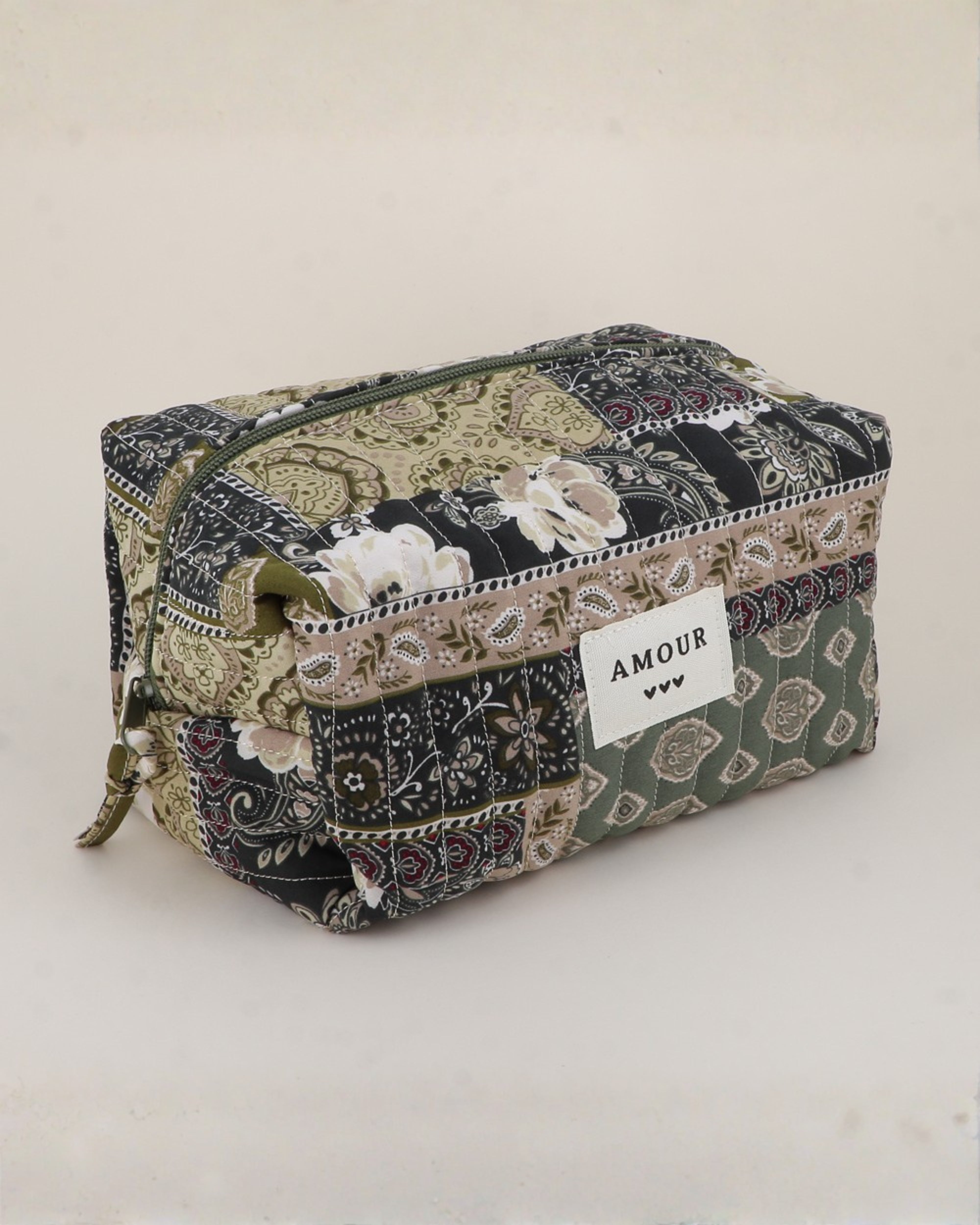 FOREST GREEN AMOUR PAISLEY POUCH