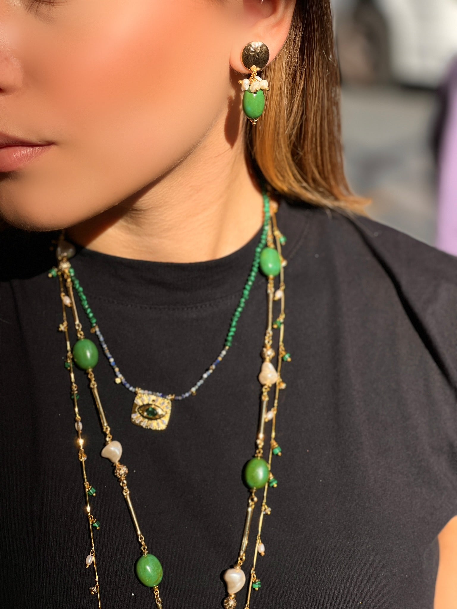 BONBON GREEN EARRINGS