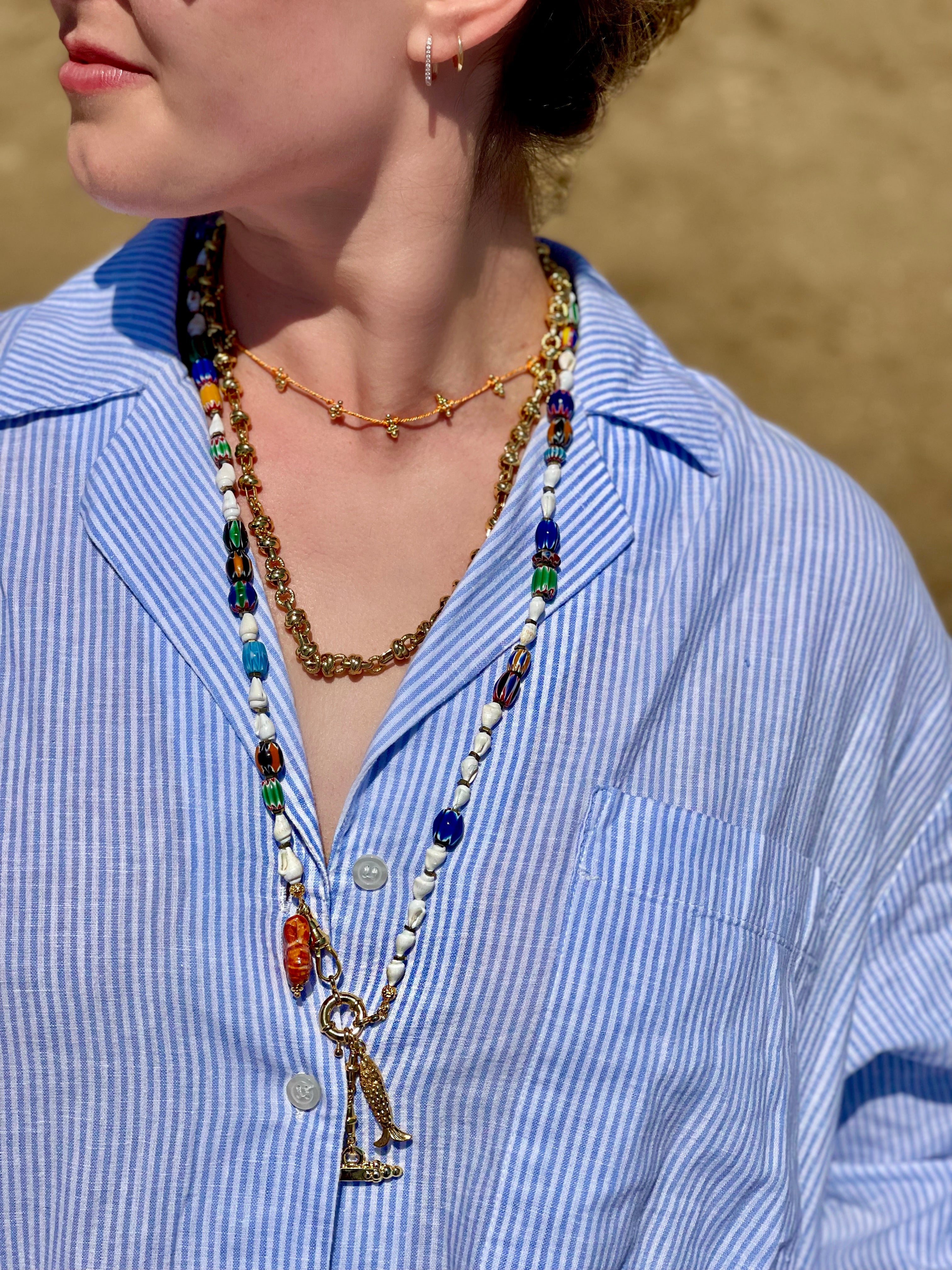 BOHO TIDE SEASHELL LONG NECKLACE