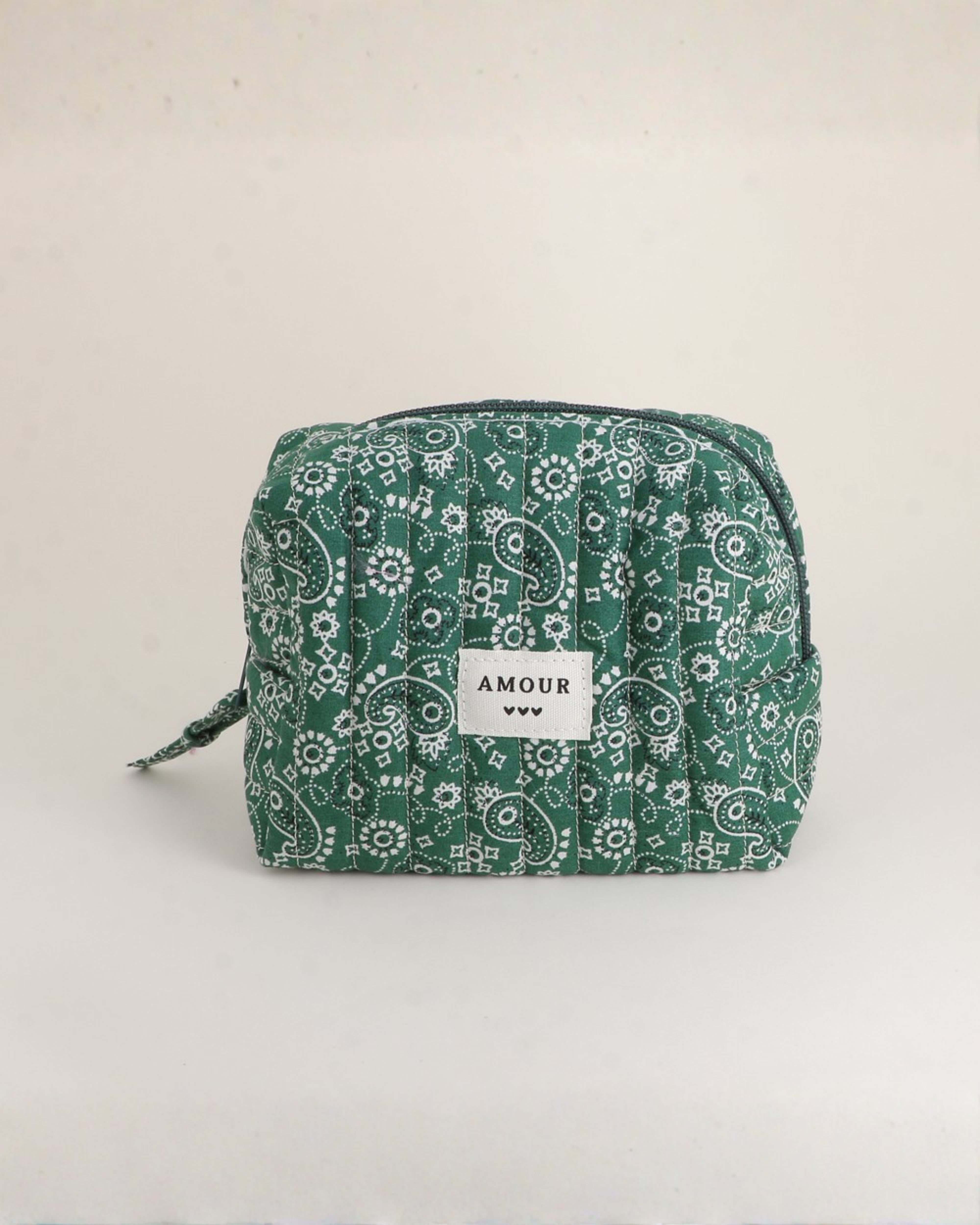 GREEN AMOUR PAISLEY POUCH
