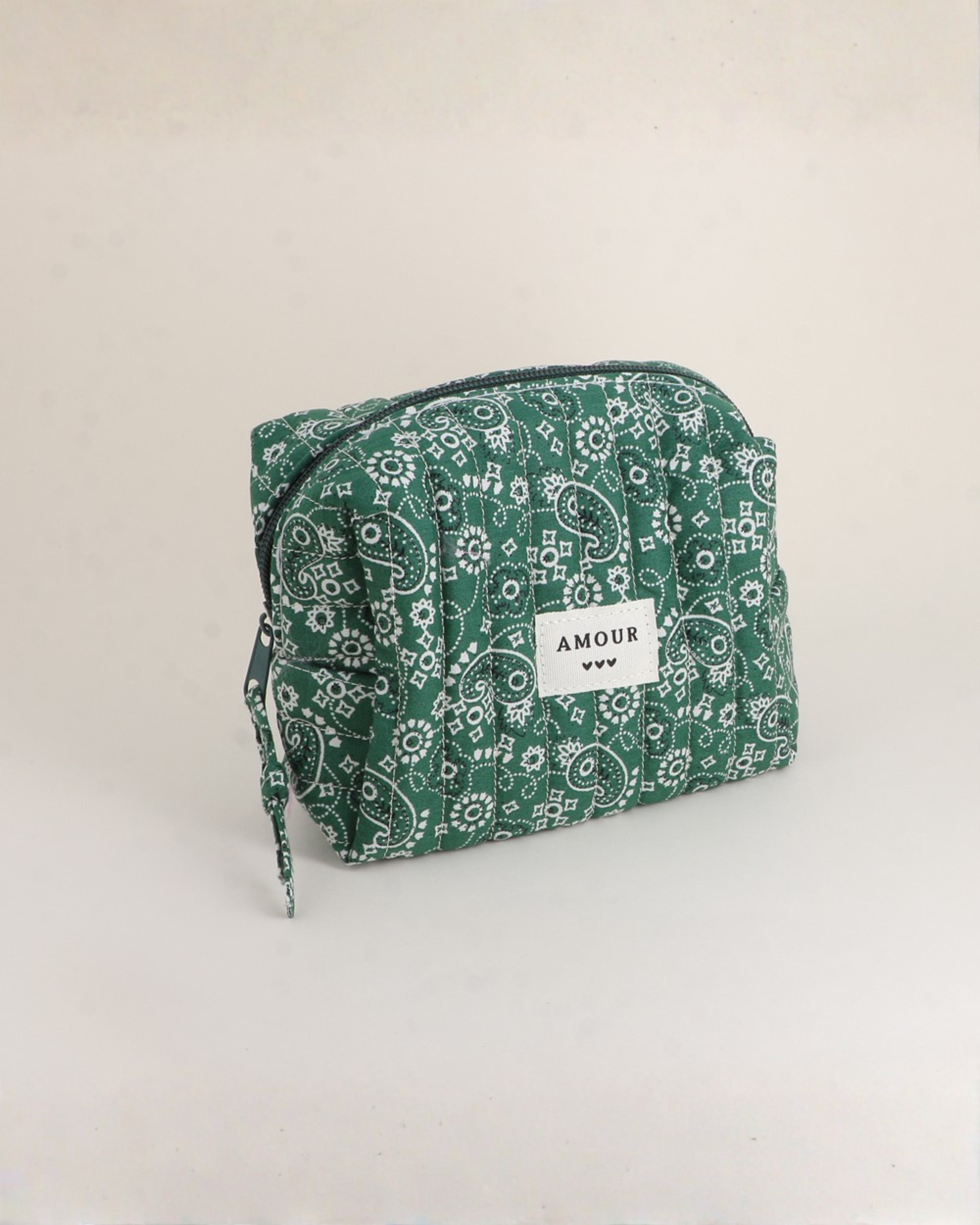 GREEN AMOUR PAISLEY POUCH
