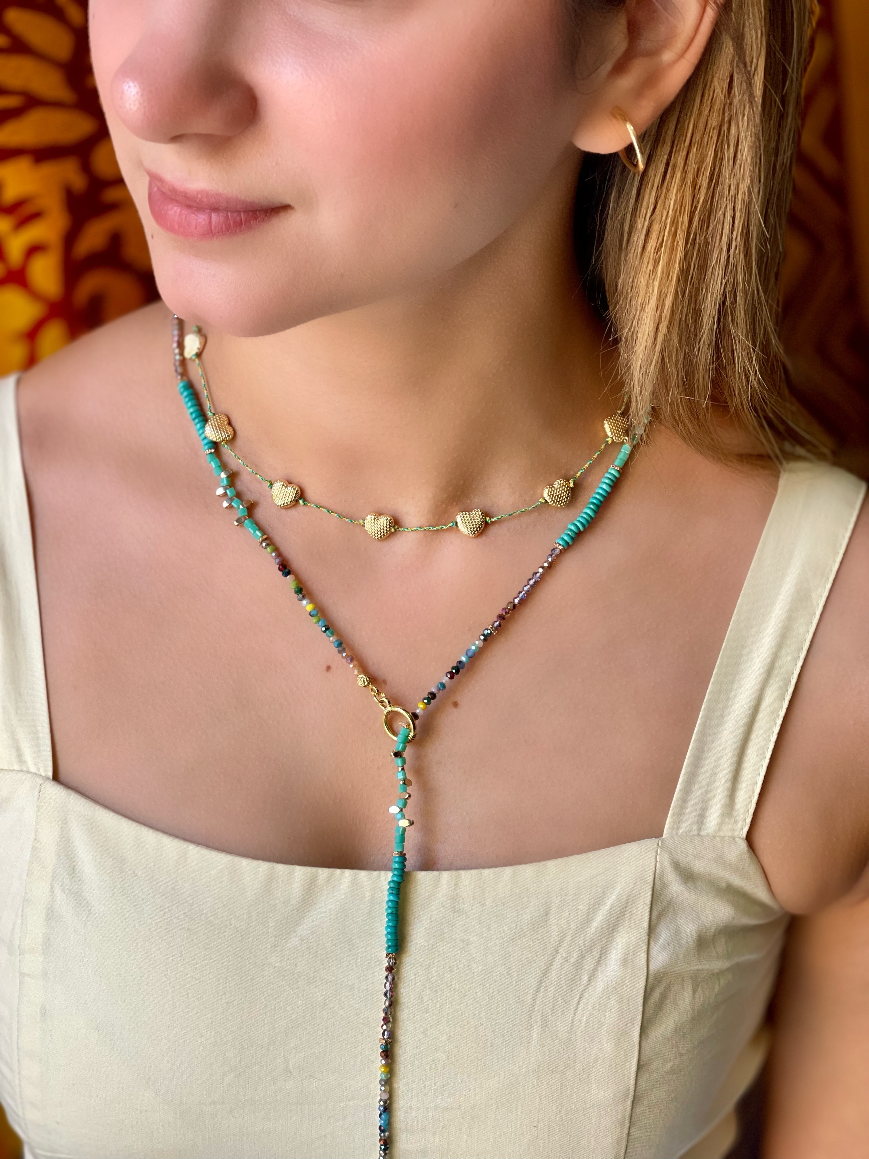 SUMMER MUSE BOLD HEART ROPE NECKLACE