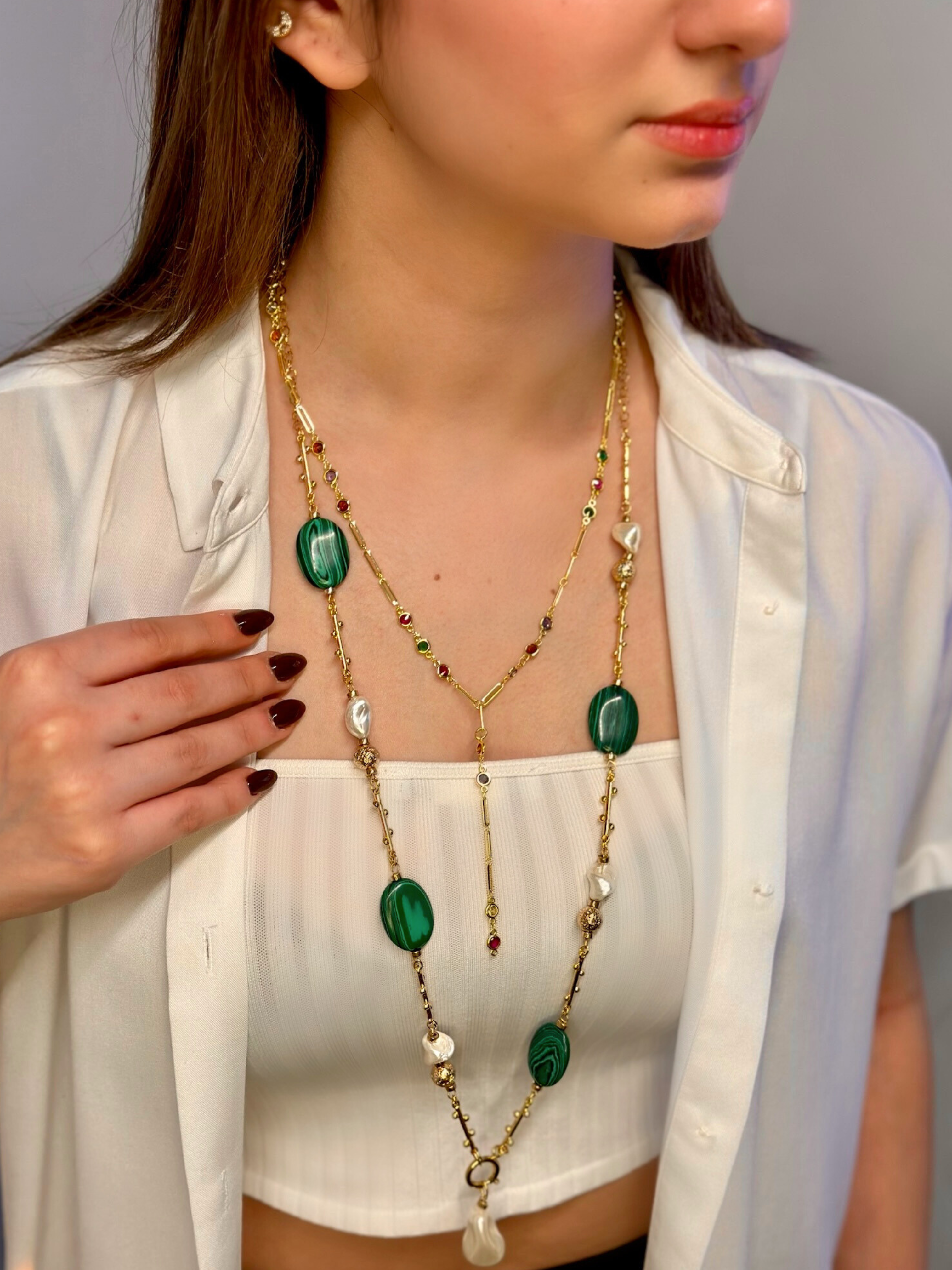 FRENCH CURATION MALACHITE SET