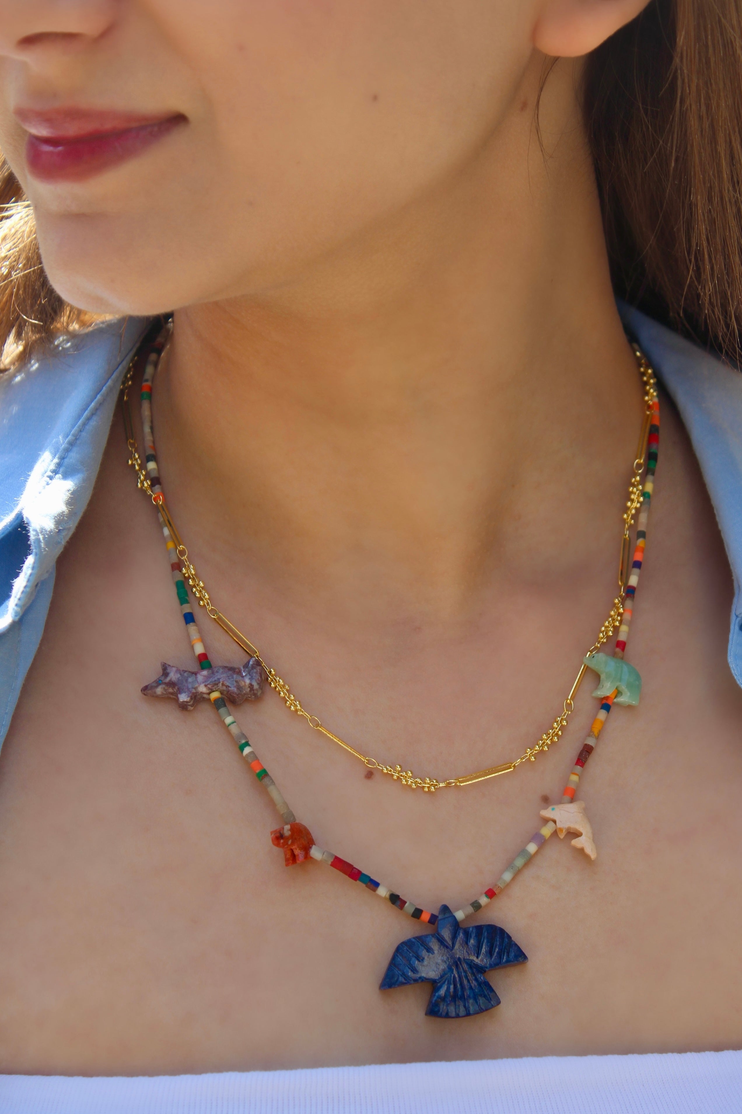 ANIMAL KINGDOM LAPIS NECKLACE