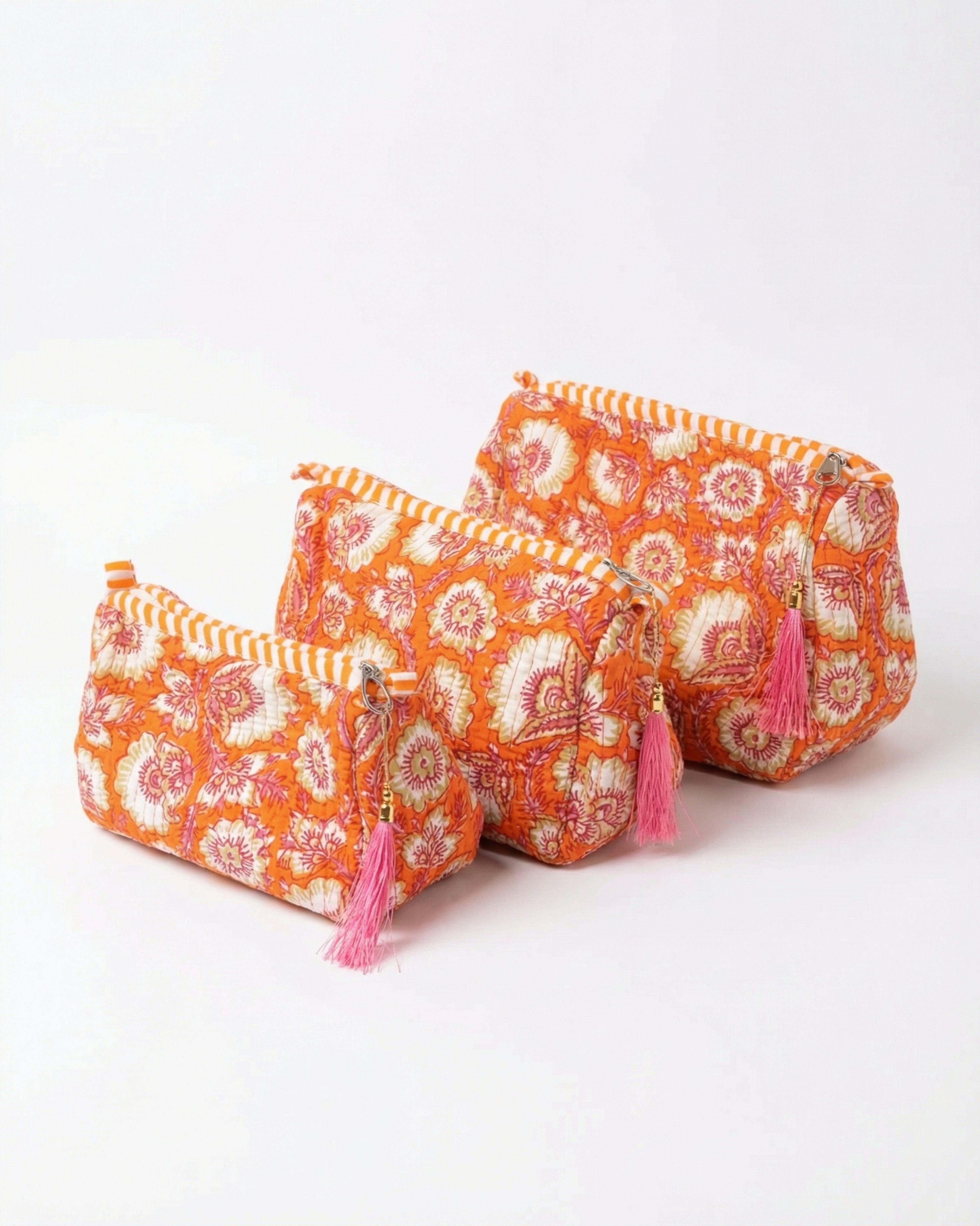 BLOOM GARDEN ORANGE POUCH SET