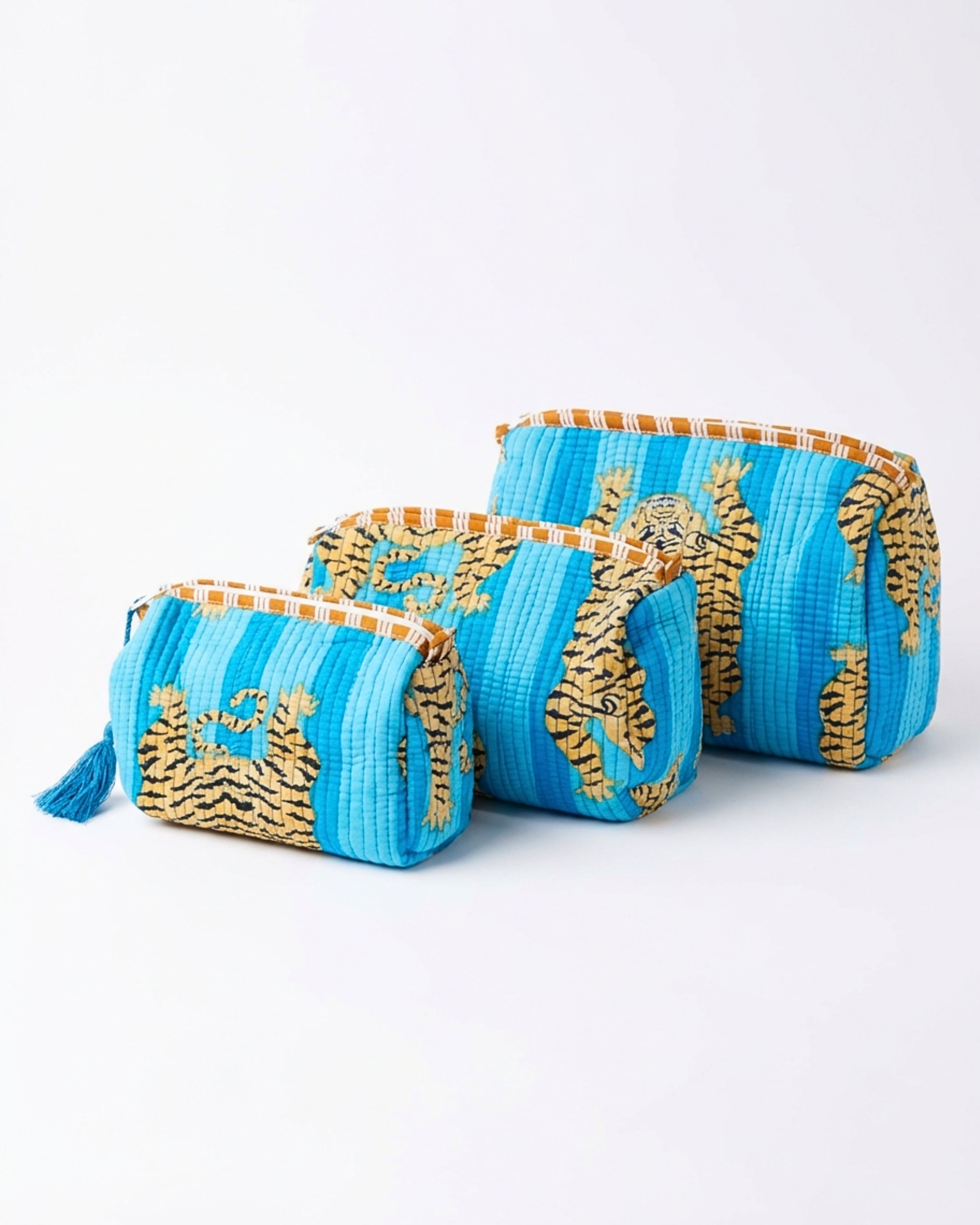 TIGER TURQUOISE POUCH SET
