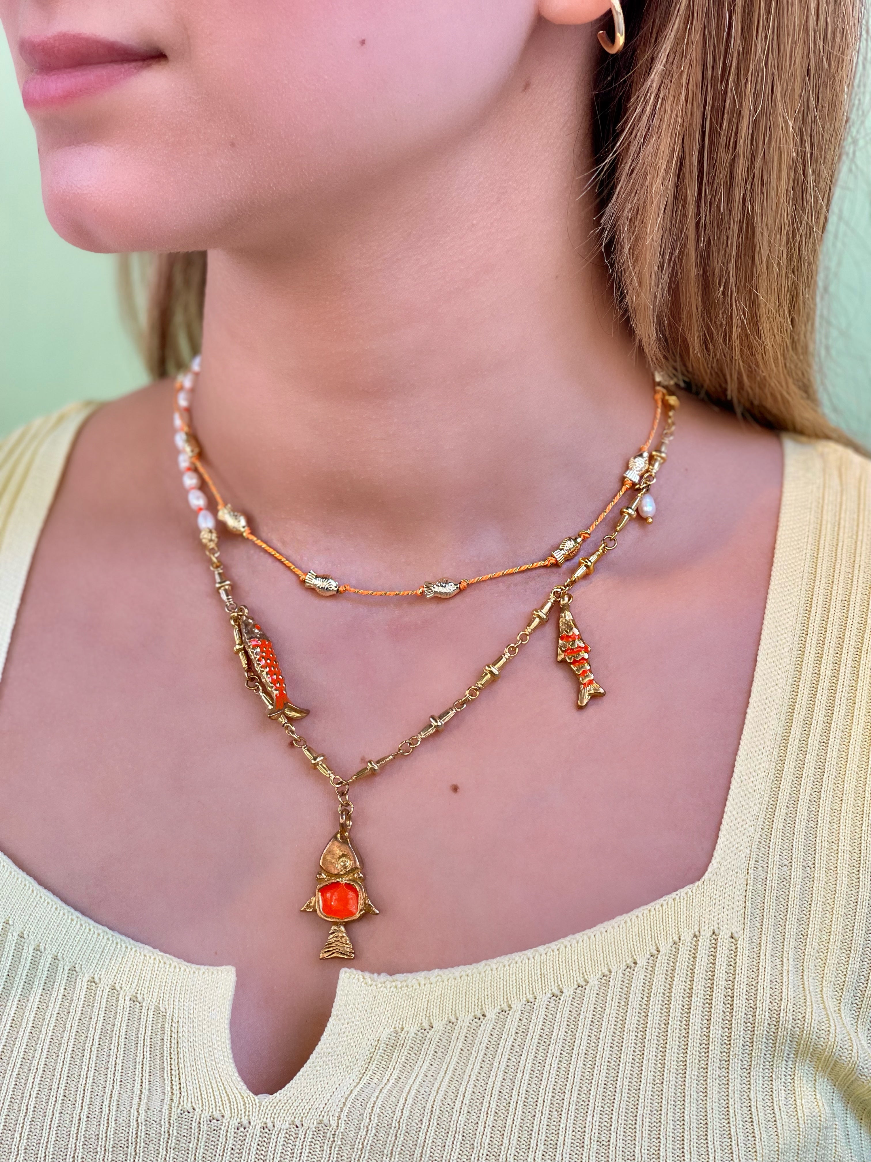 SUMMER MUSE FISH ROPE NECKLACE