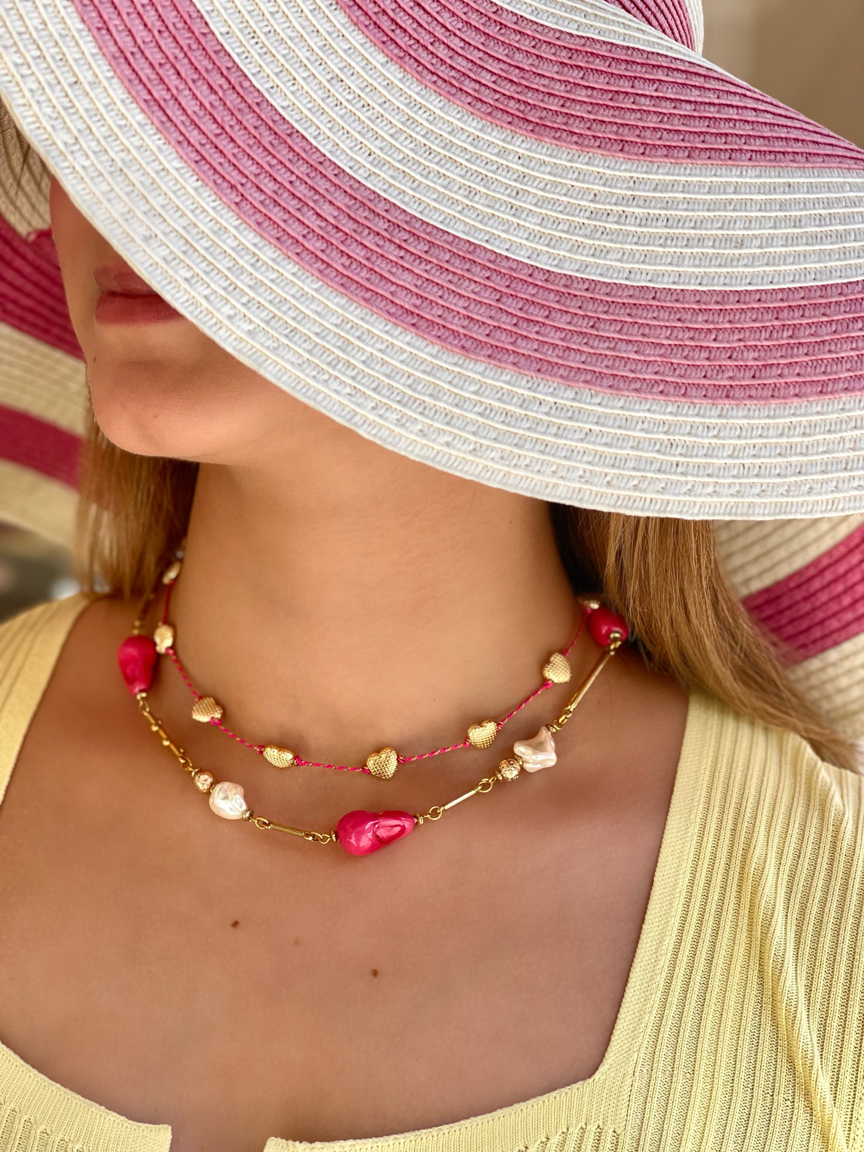 SUMMER MUSE BOLD HEART ROPE NECKLACE