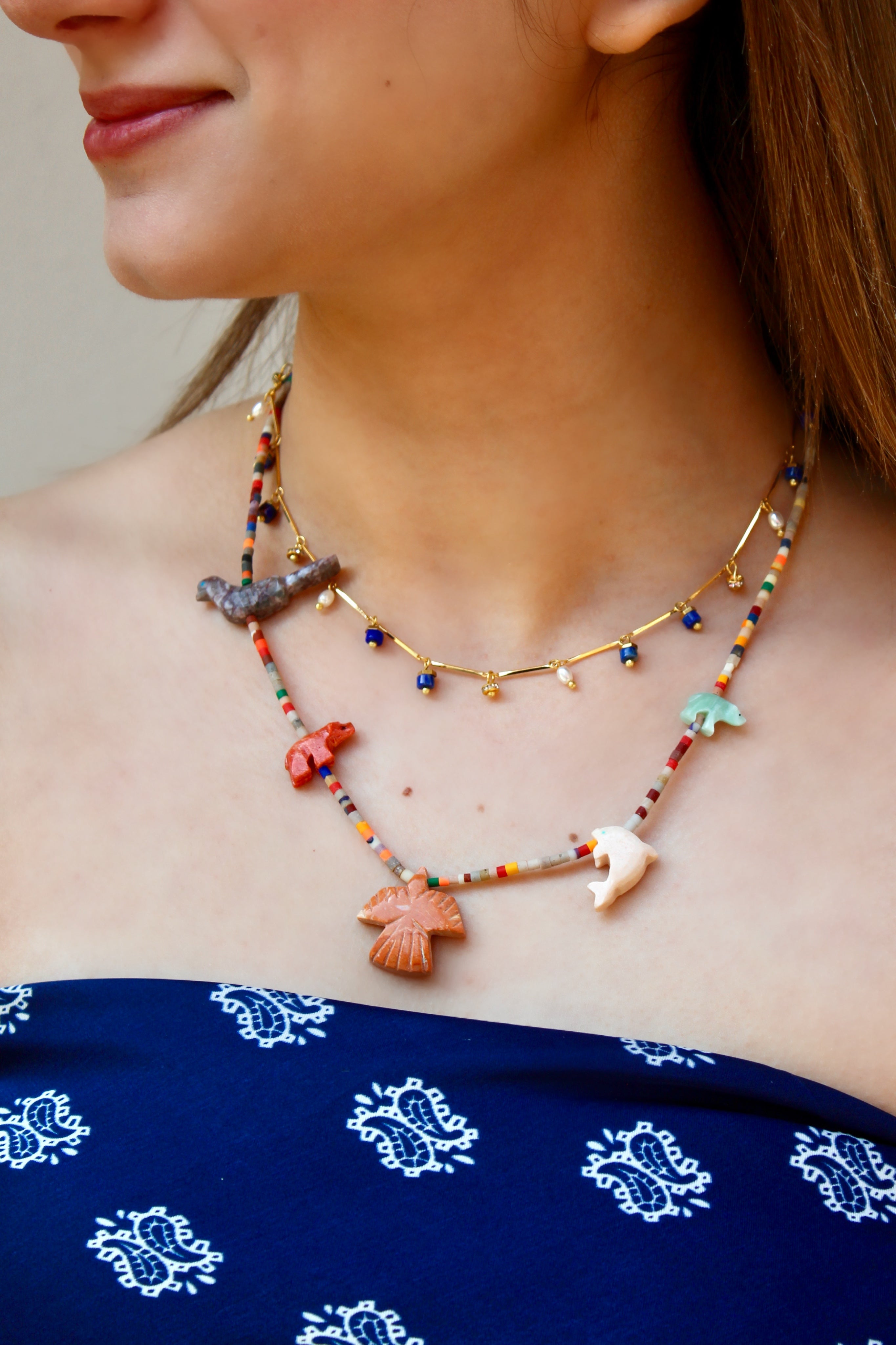 ANIMAL KINGDOM TERRACOTTA NECKLACE