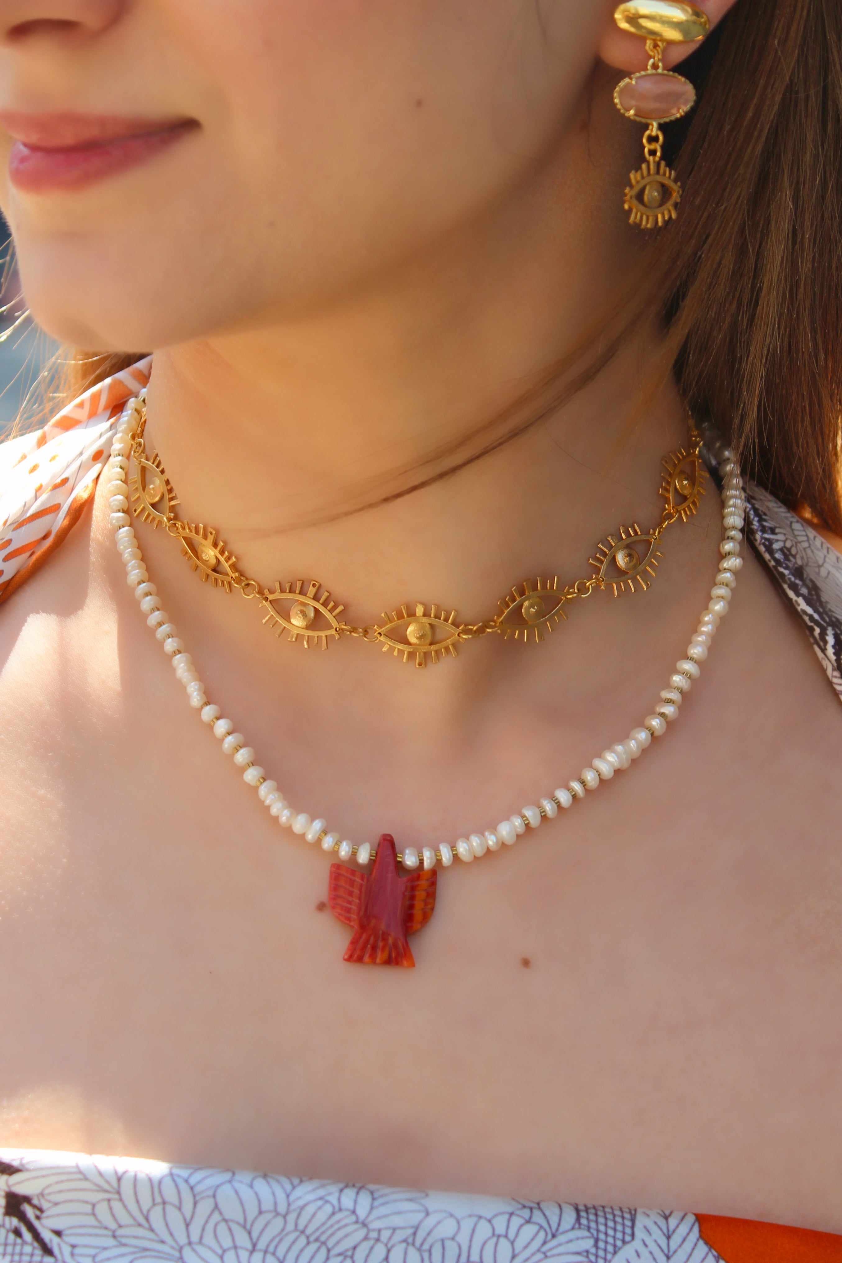 RED GALE AIGLE PEARL NECKLACE