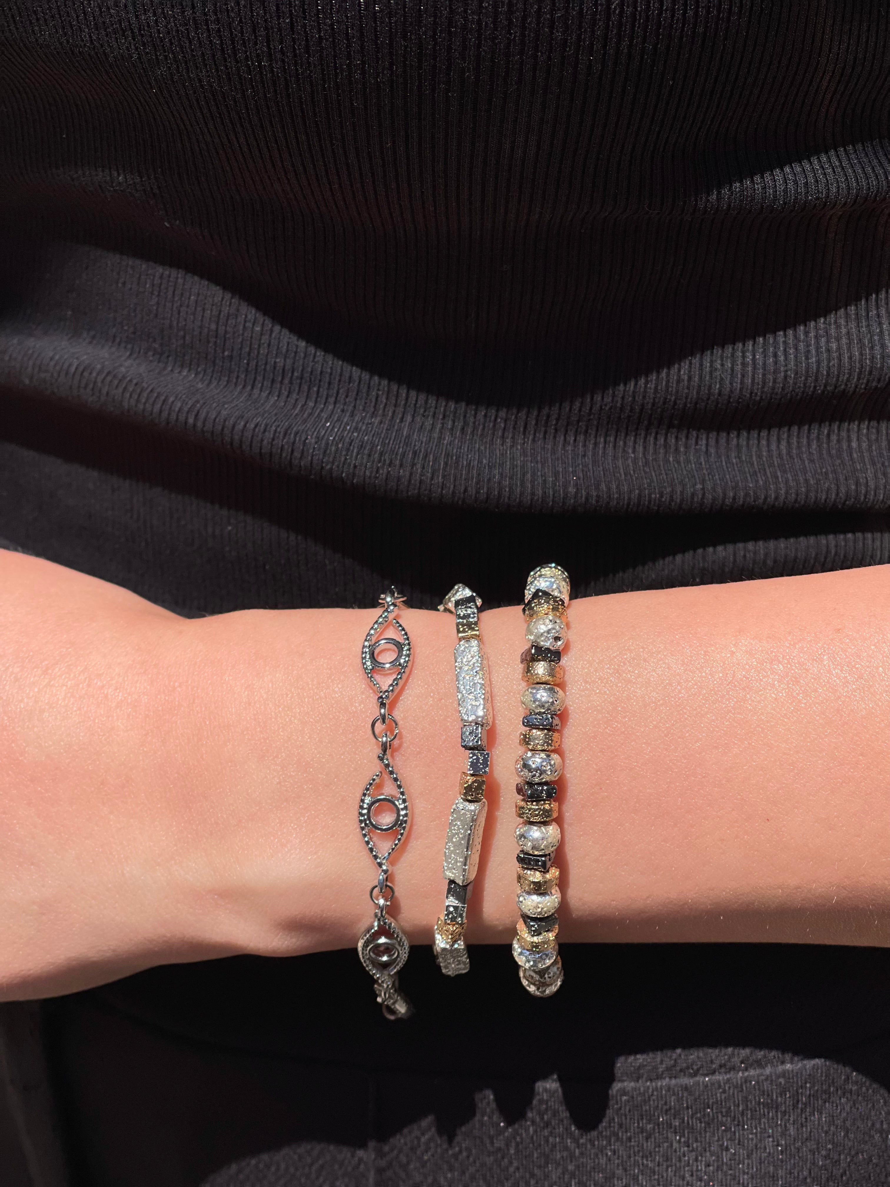 ETERNAL GAZE SILVER PLATED BRACELET