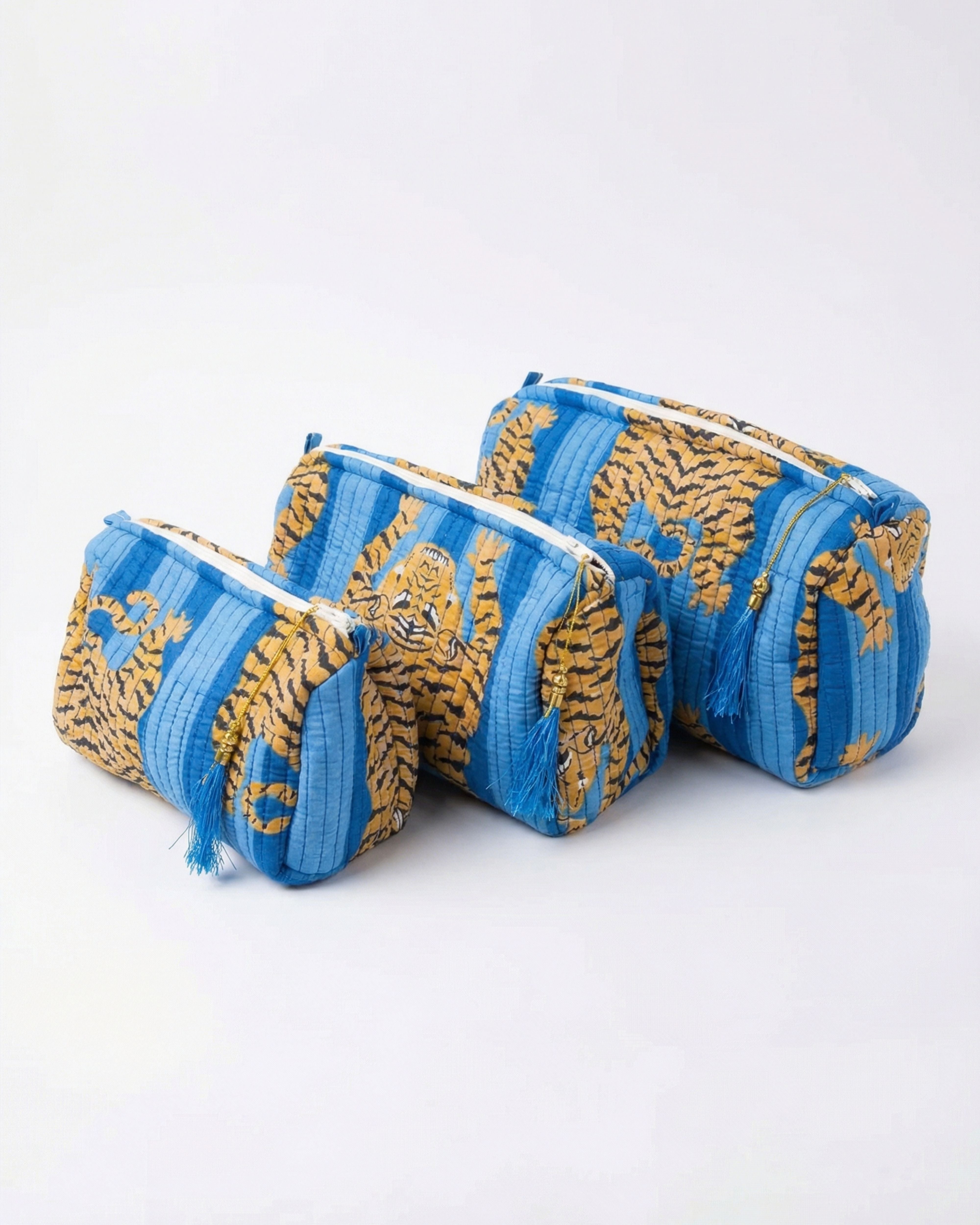 BLUE TIGER POUCH SET