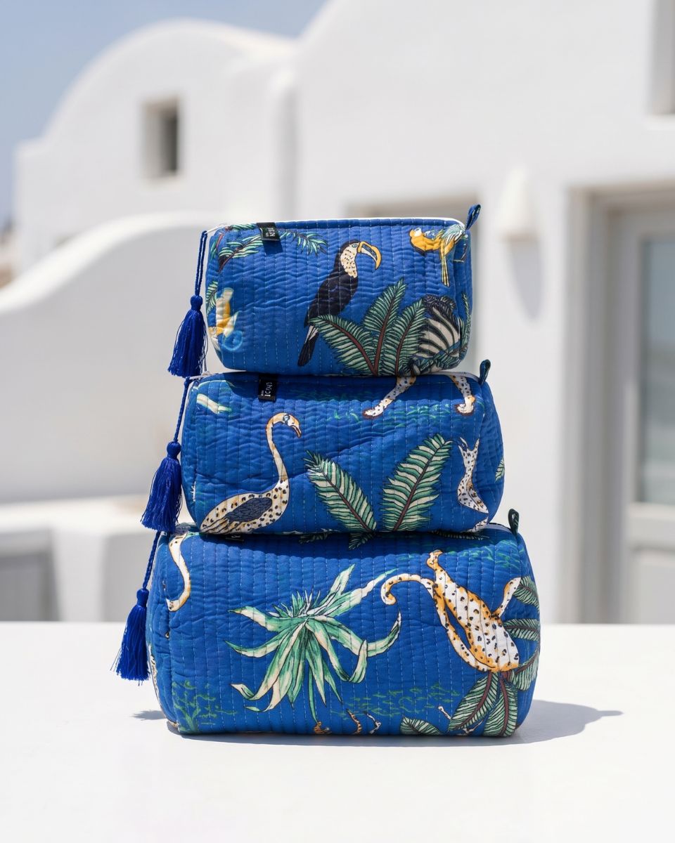 KENYA BLUE POUCH SET