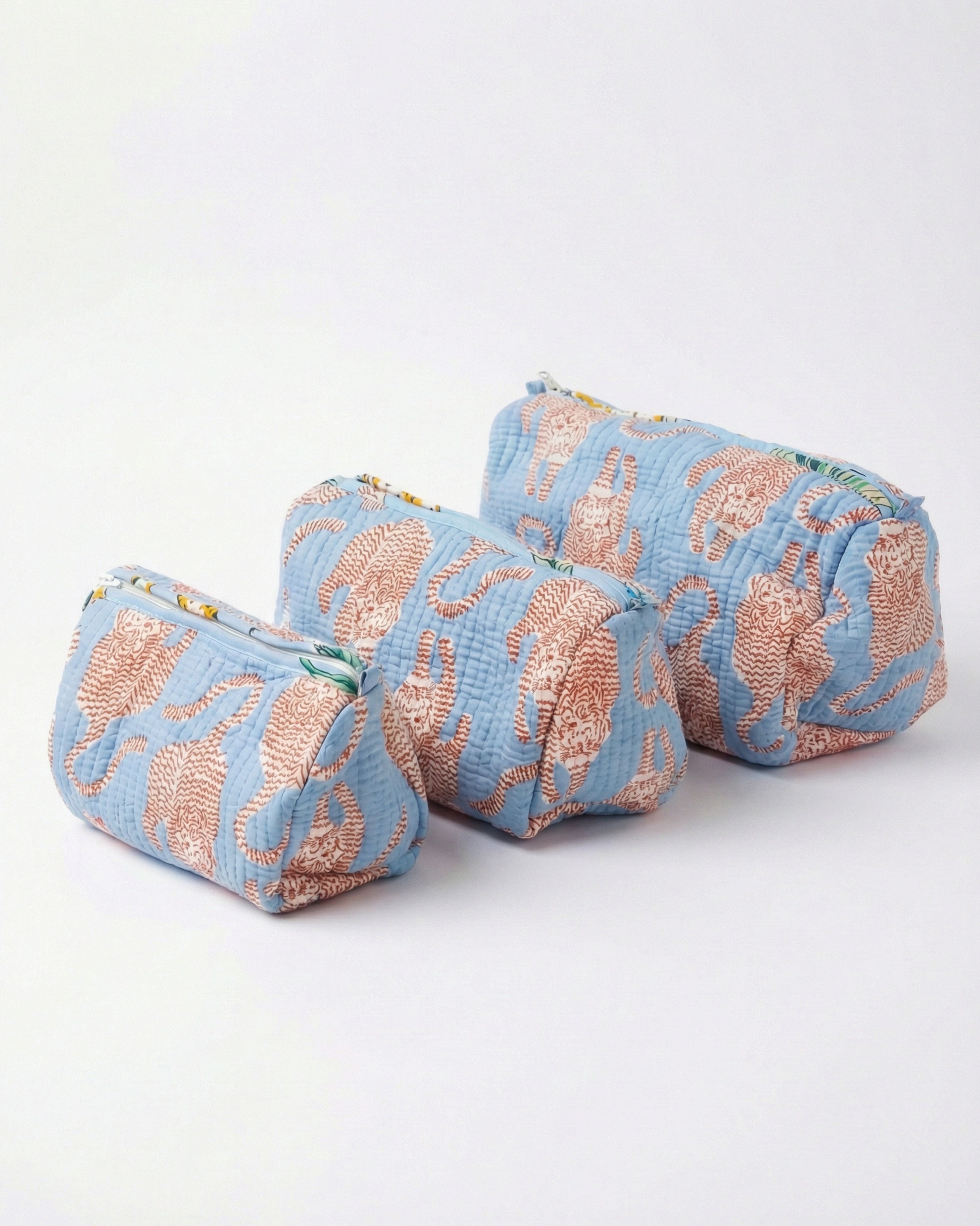 BABY BLUE TIGER POUCH SET