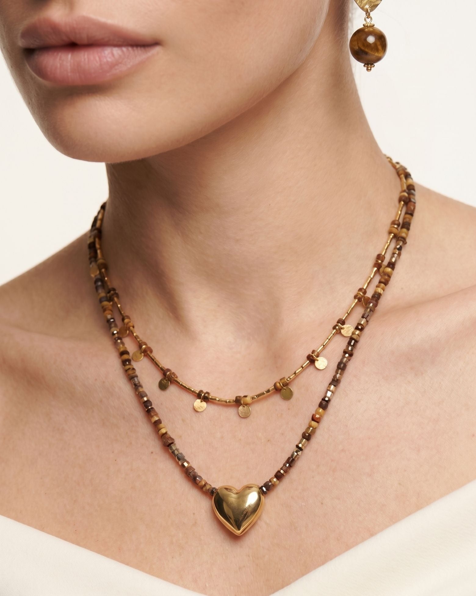 GRECO TIGER EYE NECKLACE