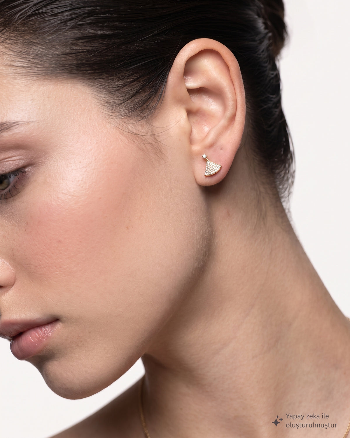 ELEANORA PAVÉ STUD EARRINGS