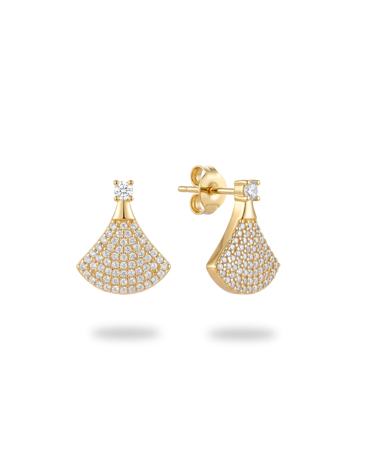 ELEANORA PAVÉ STUD EARRINGS
