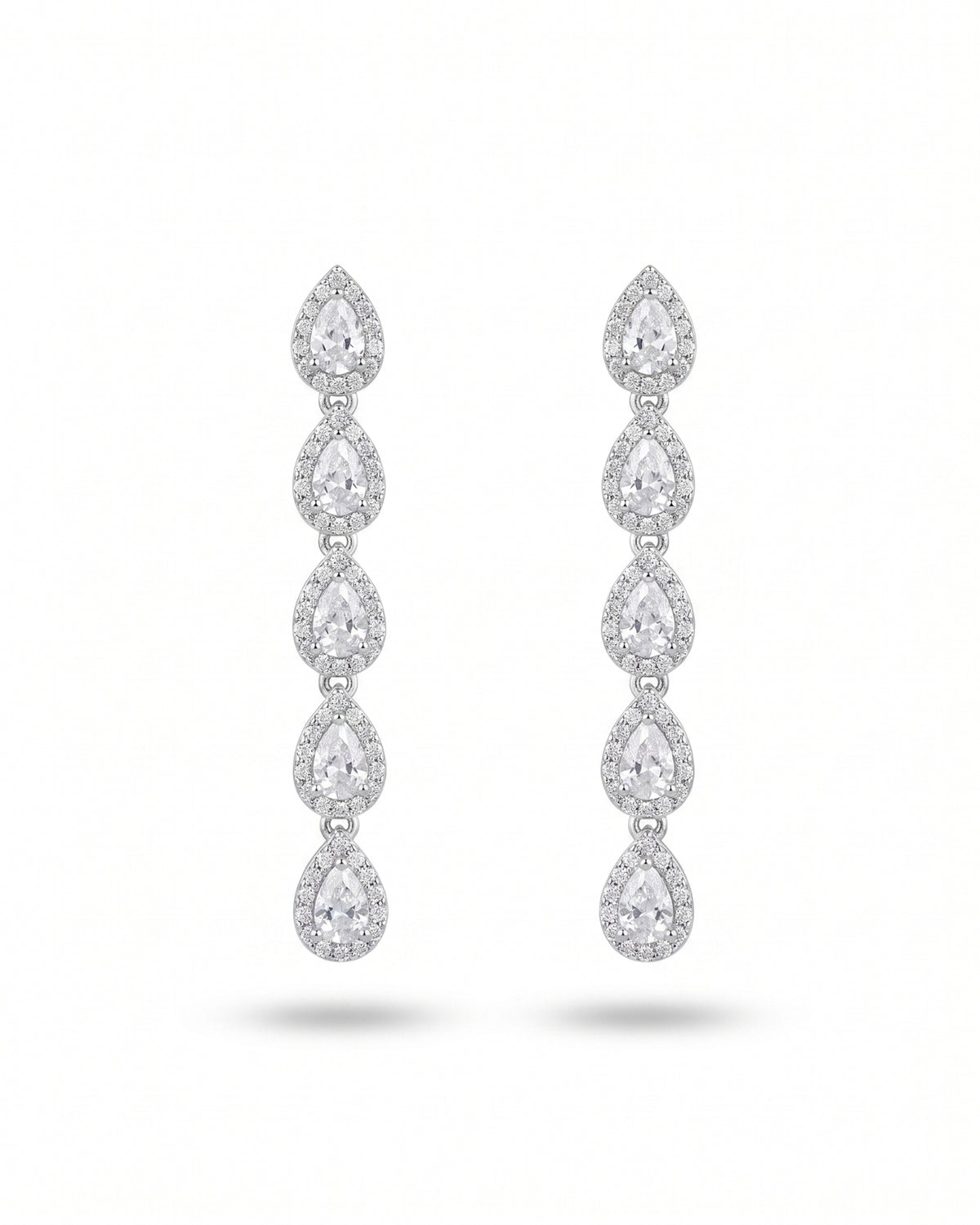 VICTORIA SILVER PLATED TEARDROP EARRINGS
