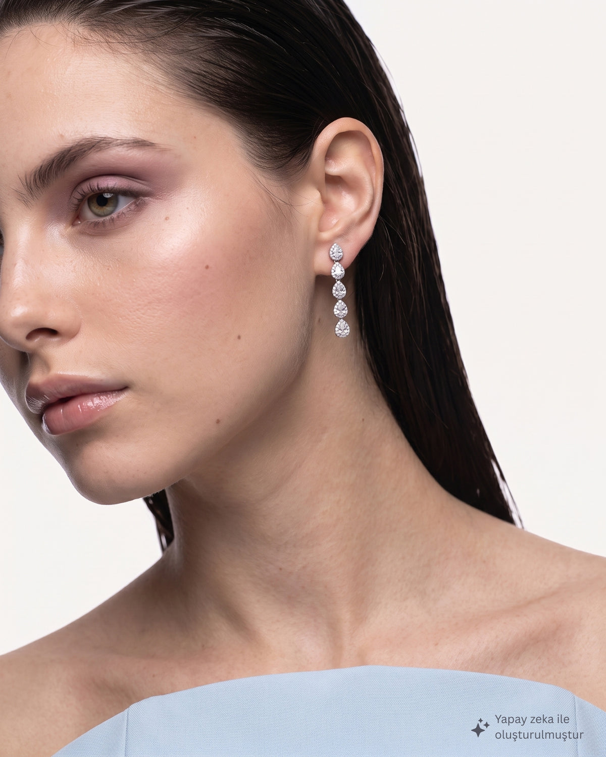 VICTORIA SILVER PLATED TEARDROP EARRINGS