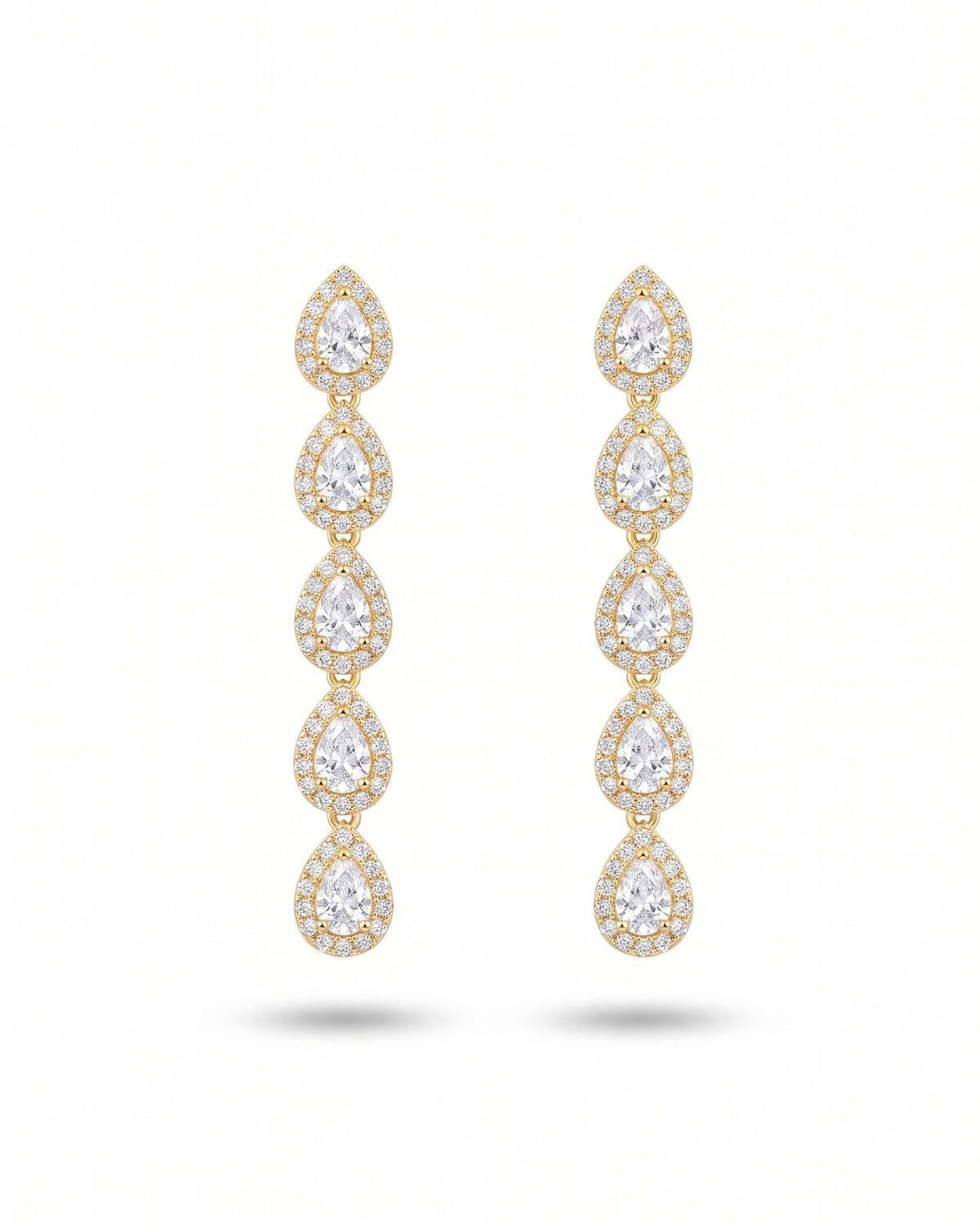 VICTORIA GOLD PLATED TEARDROP EARRINGS