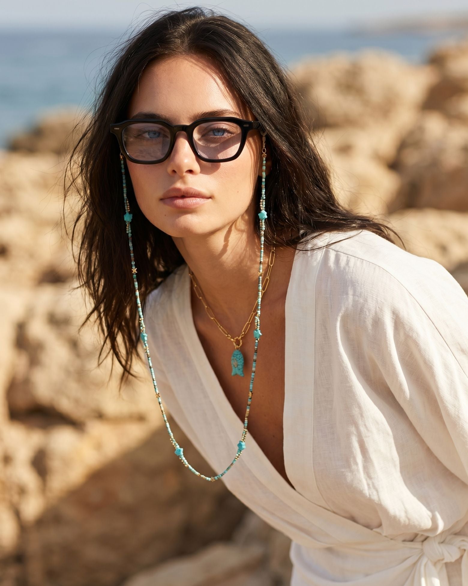 AZURE TIDE GLASSES CHAIN