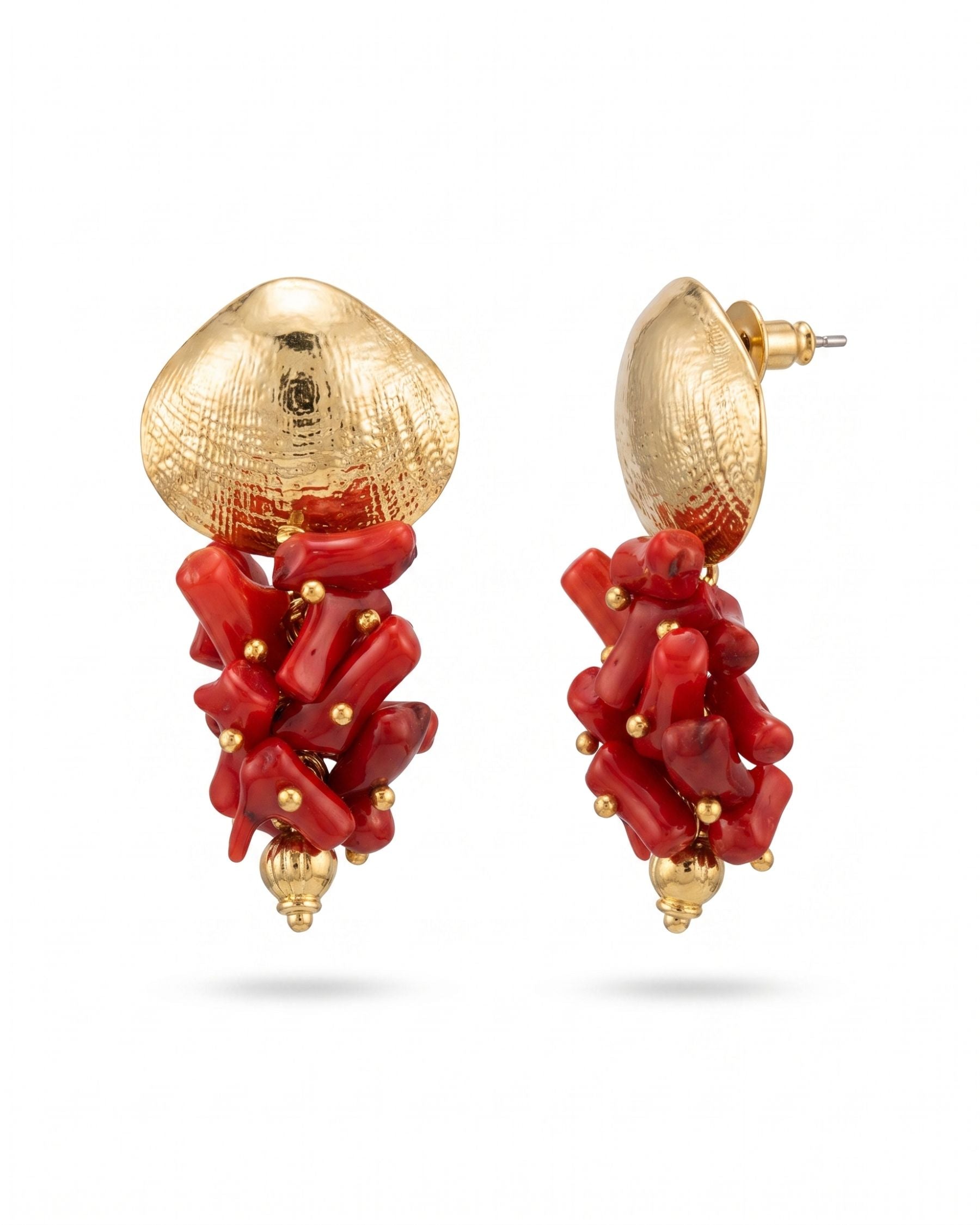 CAPRI RED NATURAL STONE EARRINGS