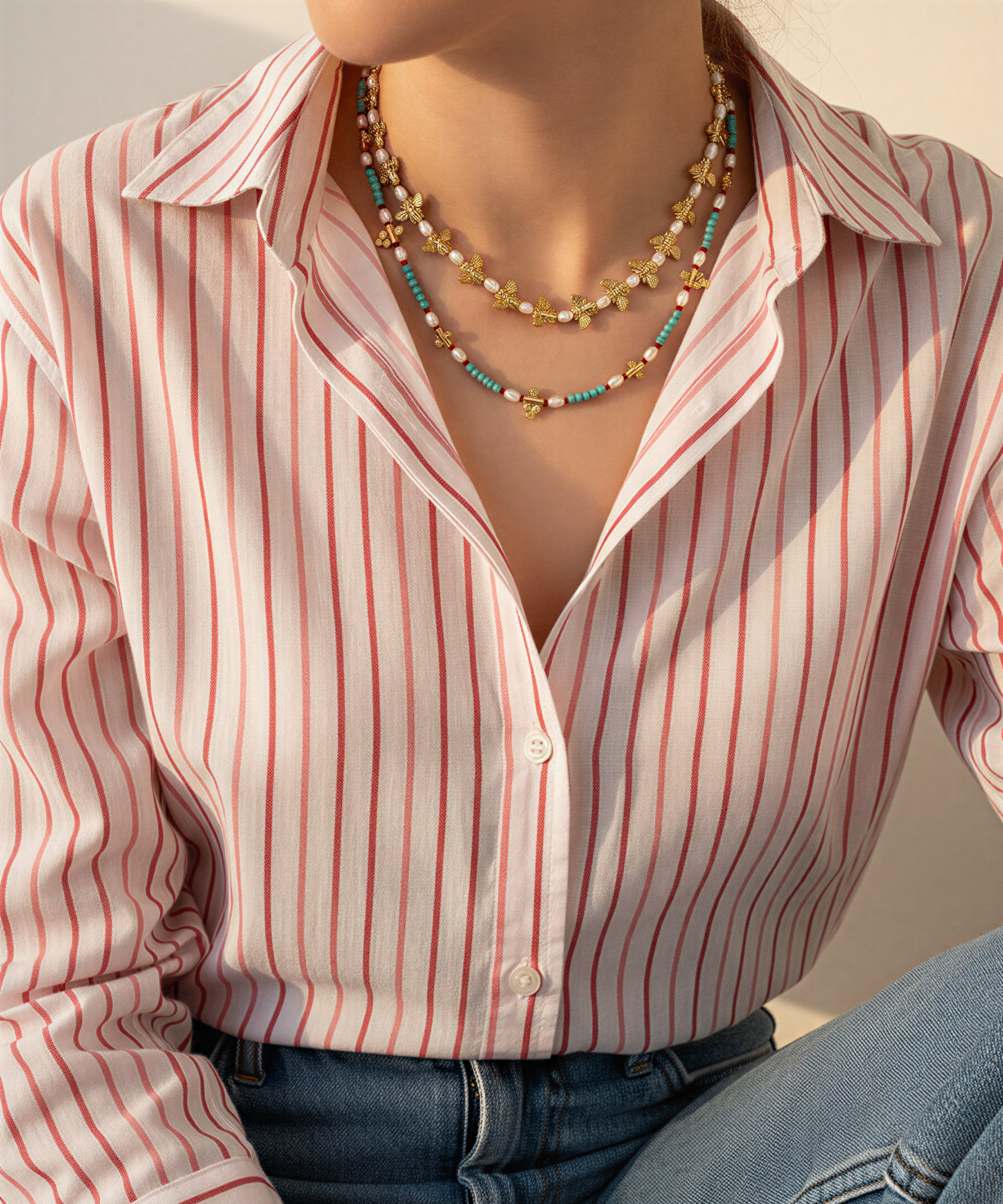 BEE LOVE İNCİ KOLYE