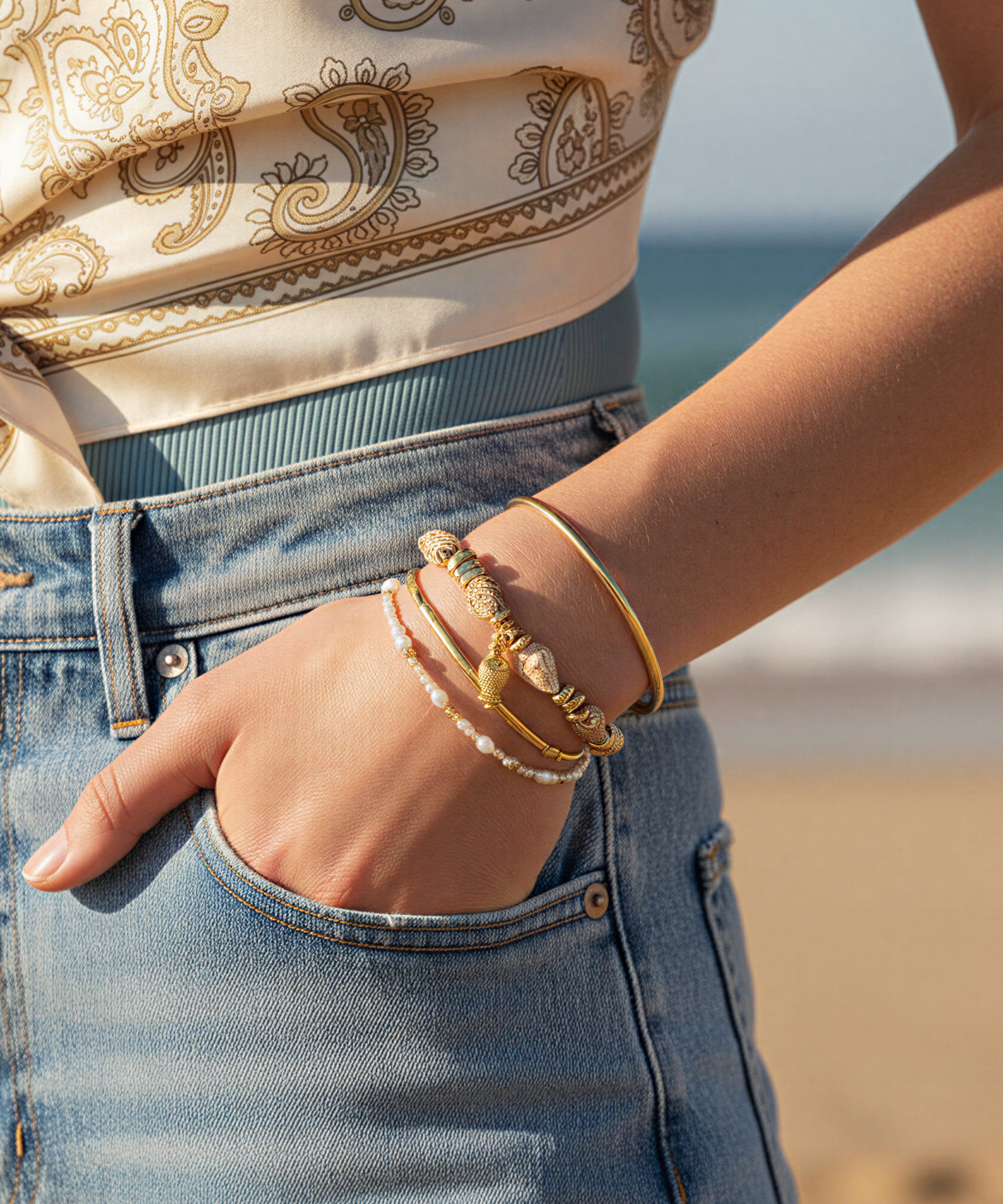 AMALFI DENİZ KABUĞU BİLEKLİK