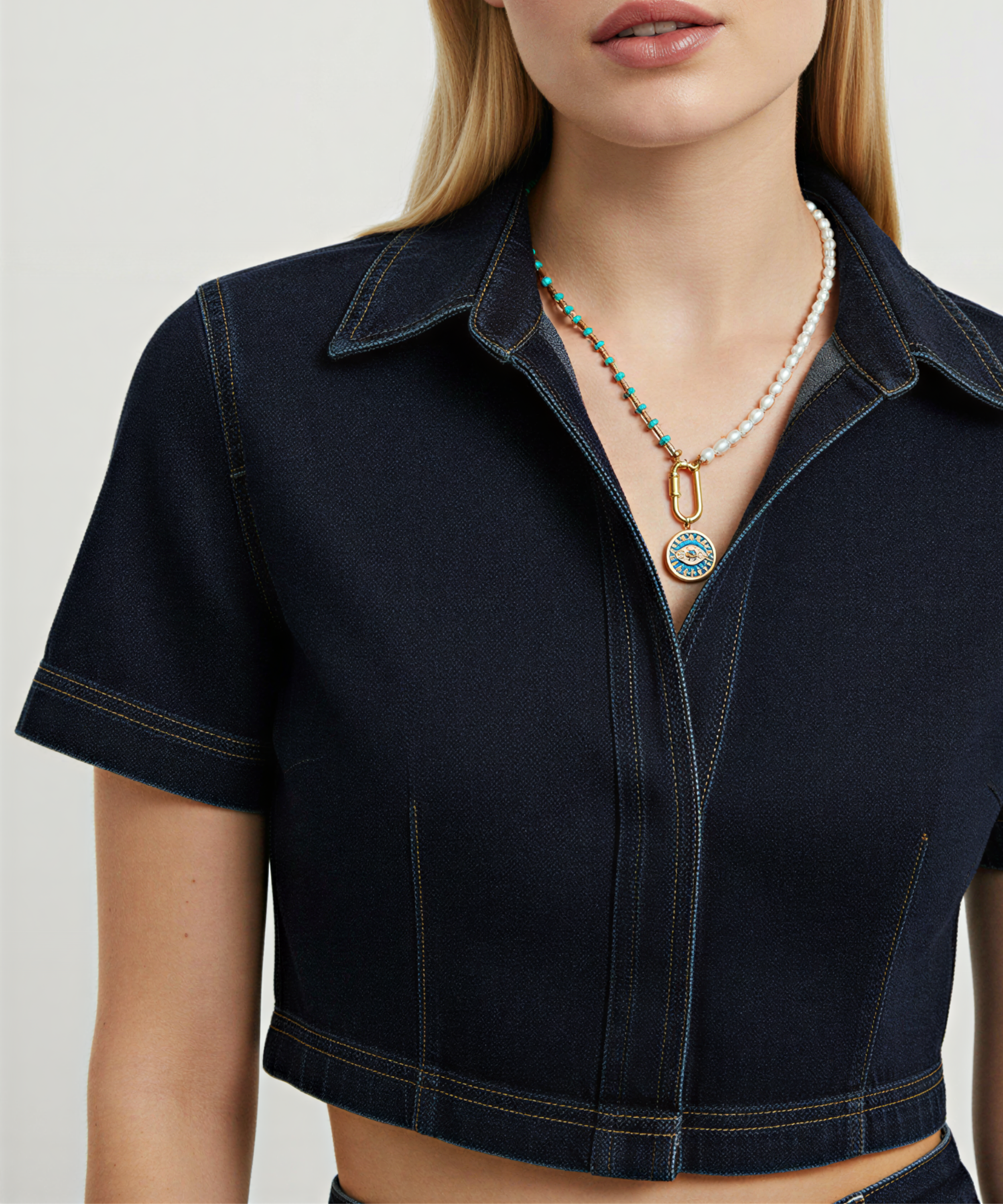 YOUR SIDE TURKUAZ İNCİ NAZAR KOLYE