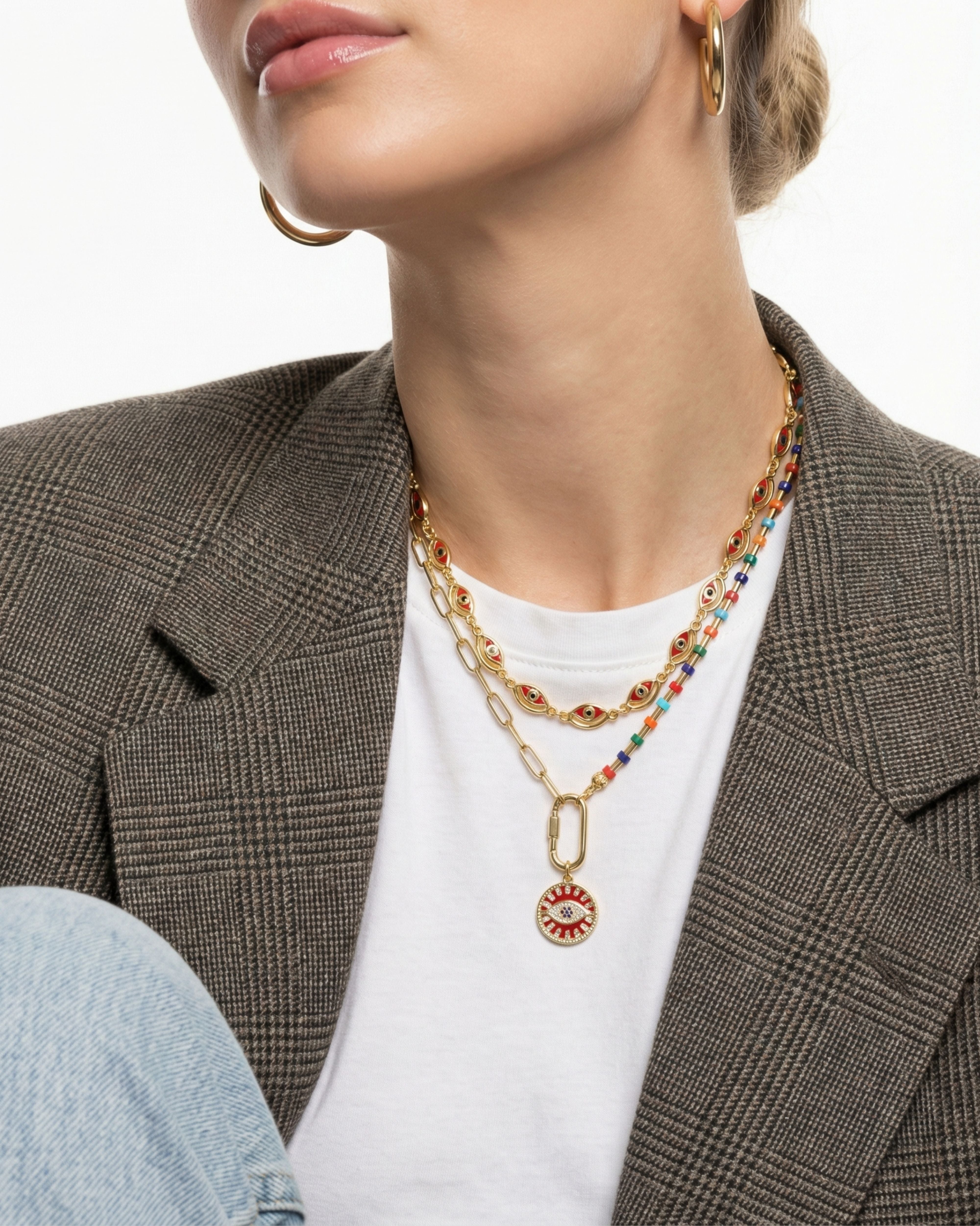 YOUR SIDE RED EVIL EYE NECKLACE