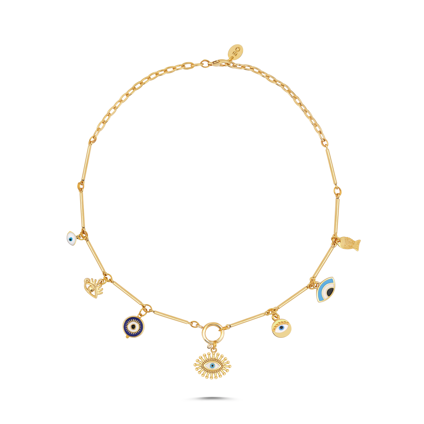 NAZAR MULTIPLE CHARM NECKLACE