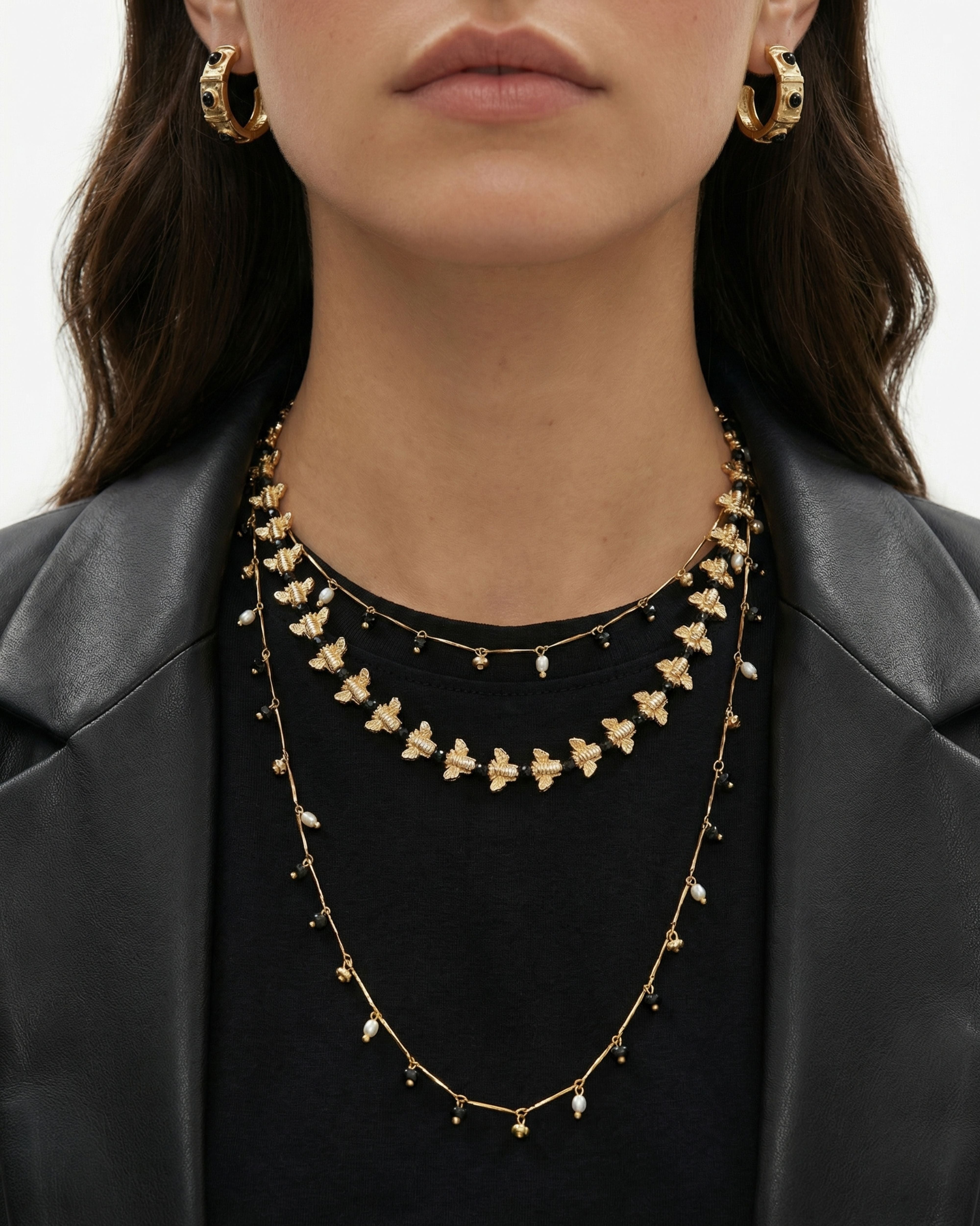 BEE LOVE BLACK NECKLACE