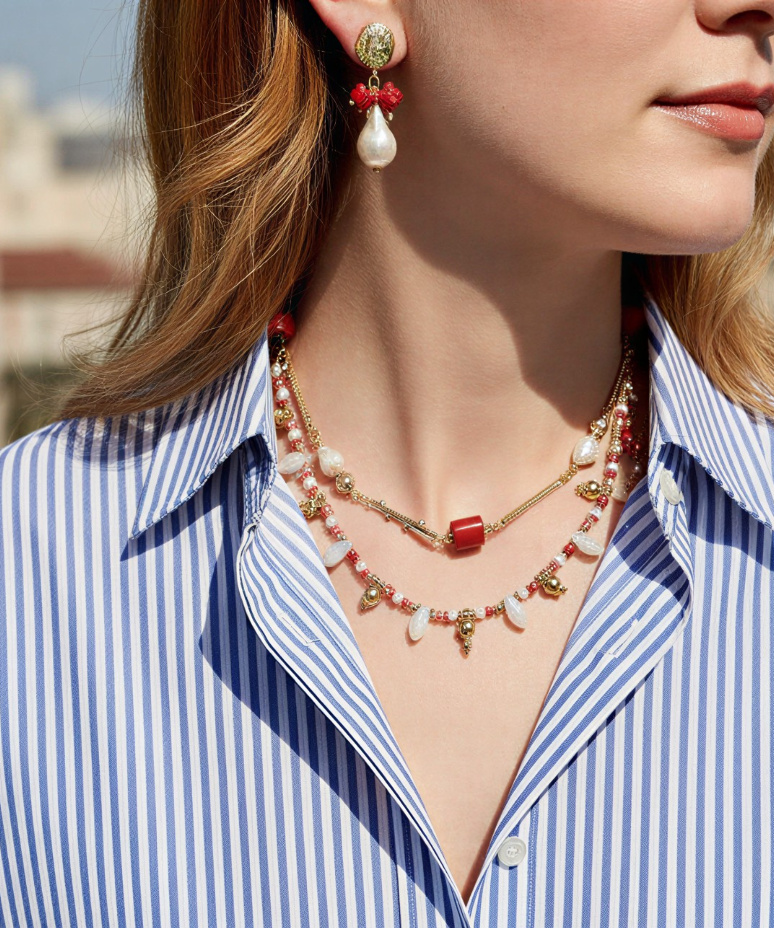 CAPRI QUEEN BAROK İNCİ MERCAN KÜPE