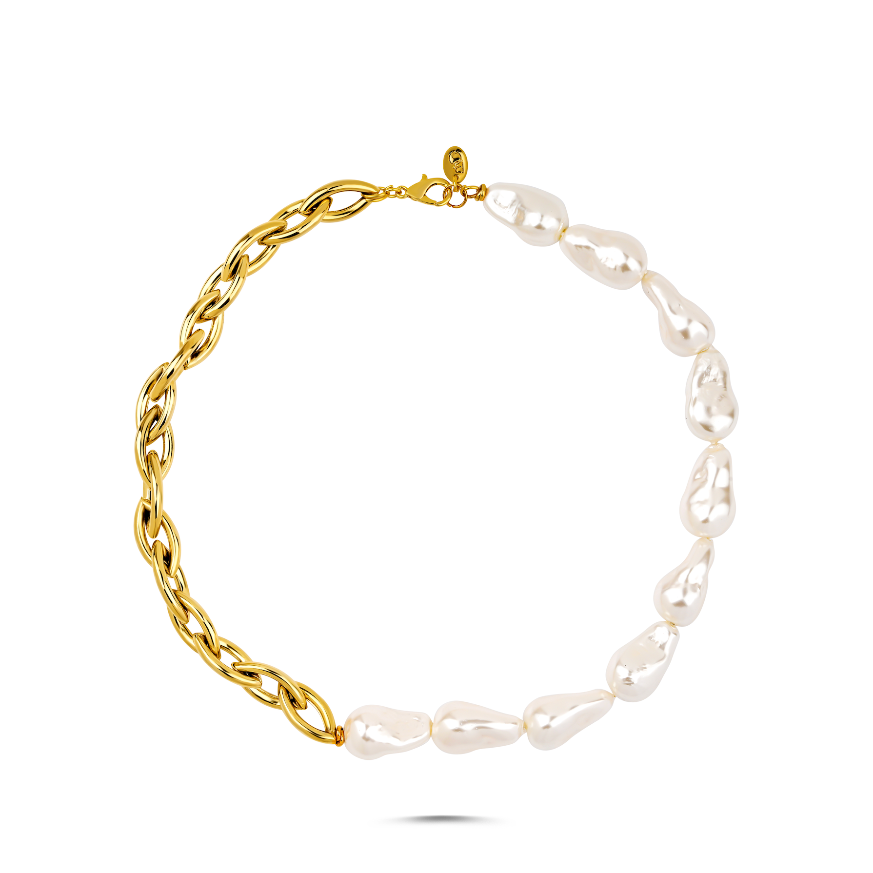 MIAMI BAROQUE PEARL CHAIN NECKLACE