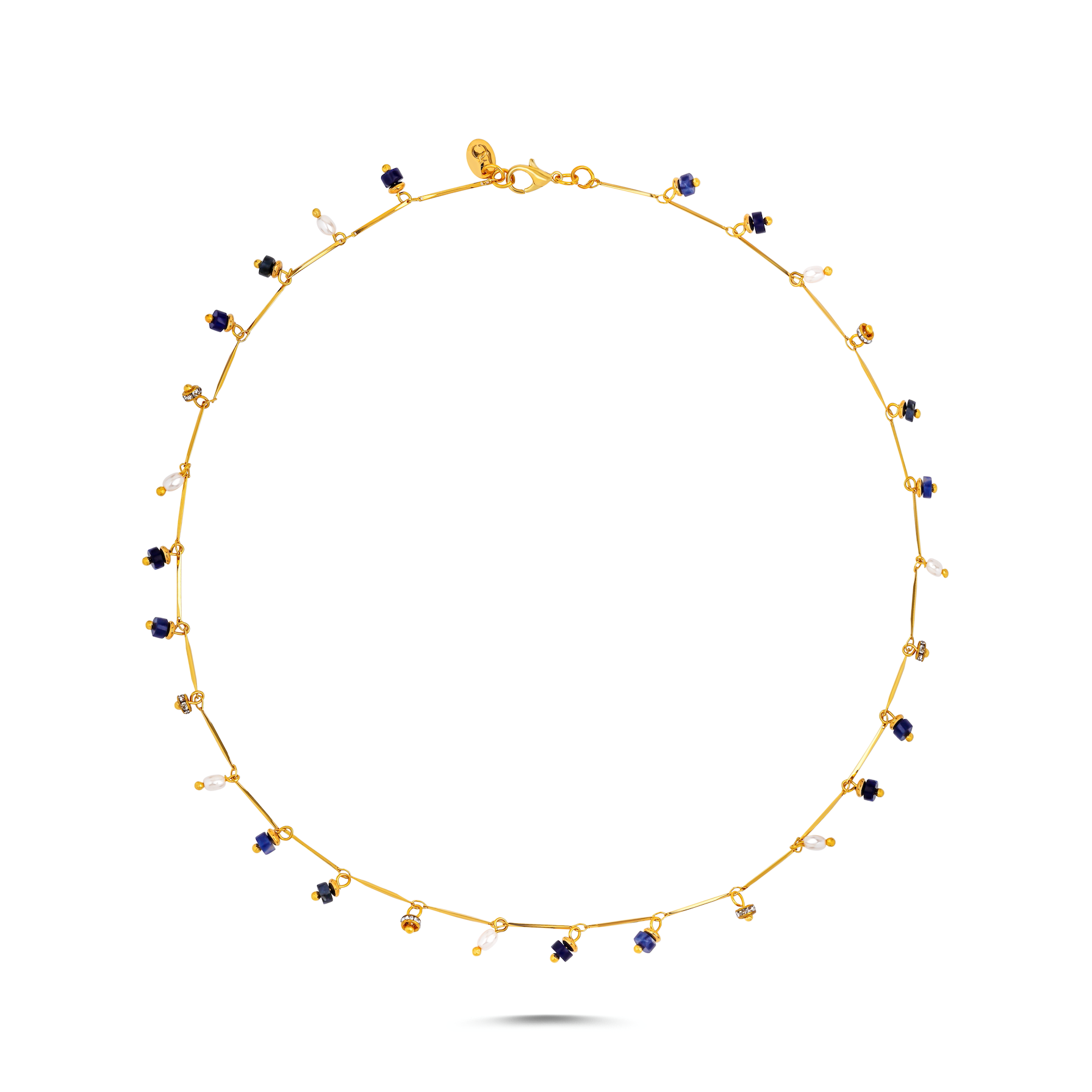 DANCING DISCO LAPIS SPARKLE NECKLACE