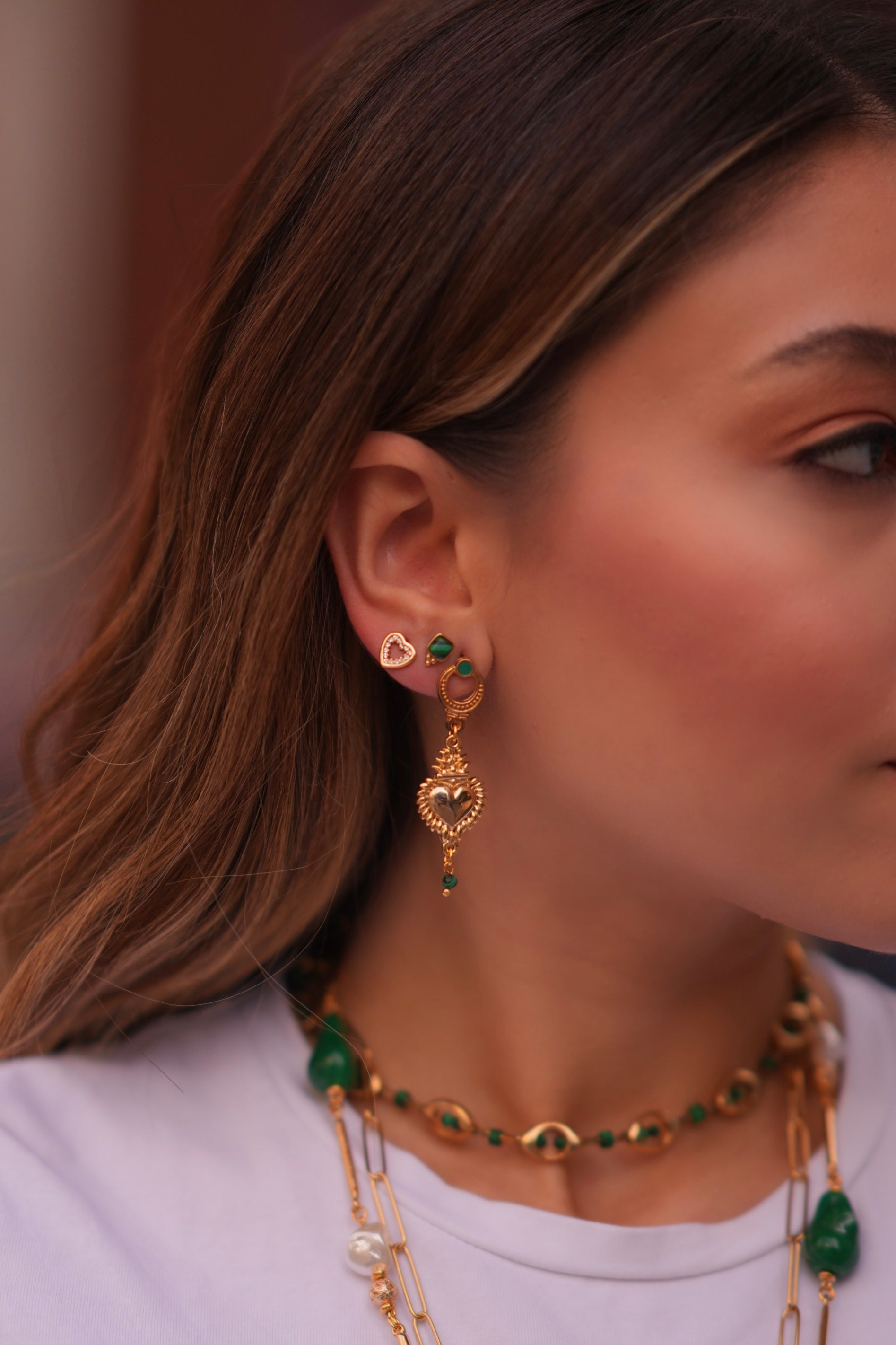 SACRED LOVE MALACHITE EARRINGS