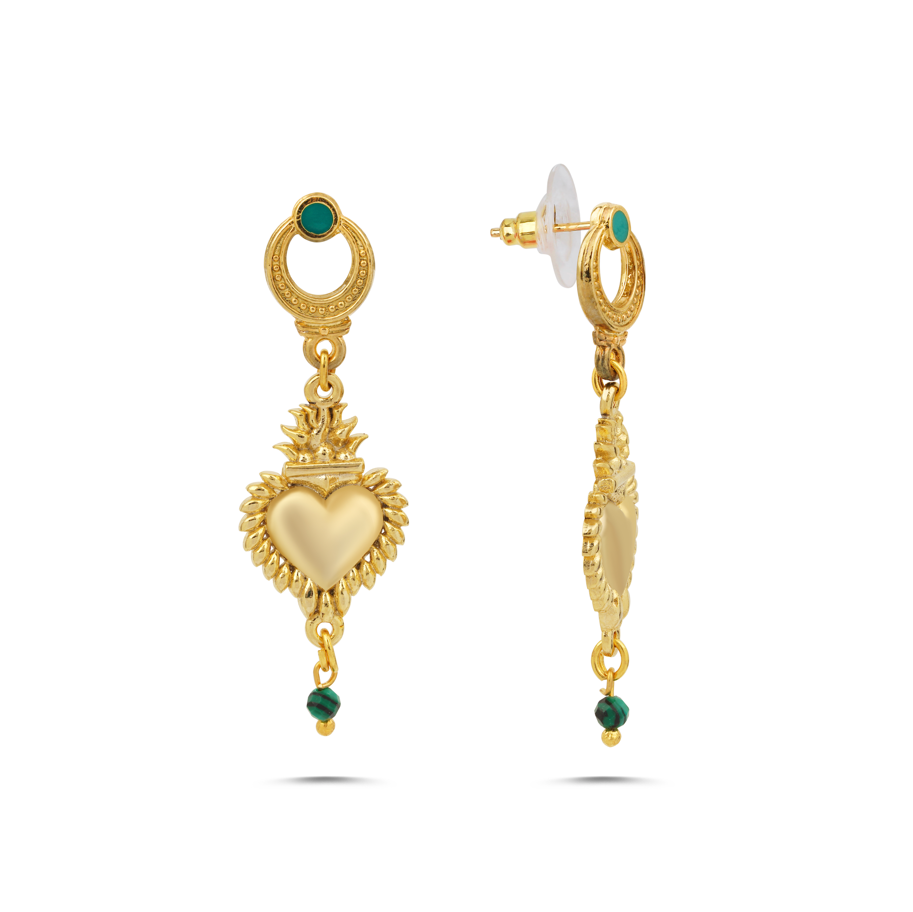 SACRED LOVE MALACHITE EARRINGS